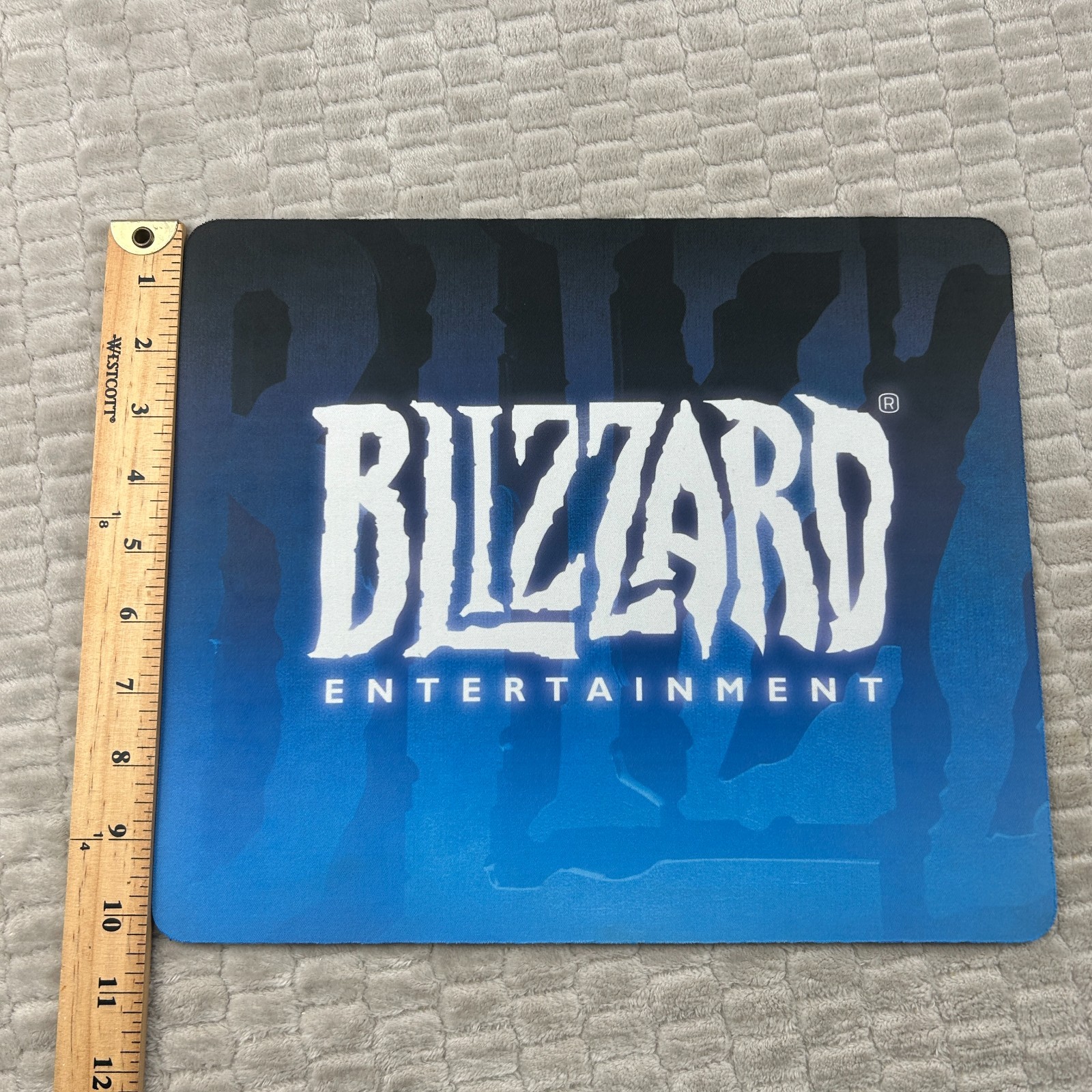 Blizzard Entertainment Logo Blue White Mouse Pad Lightly Used