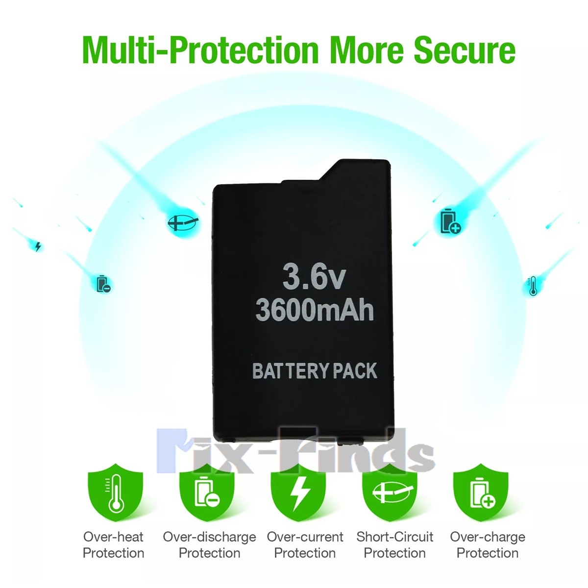 LOT Rechargeable Battery For Sony PSP 2000 2001 PSP 3000 3001 3600mAh 3.6V US