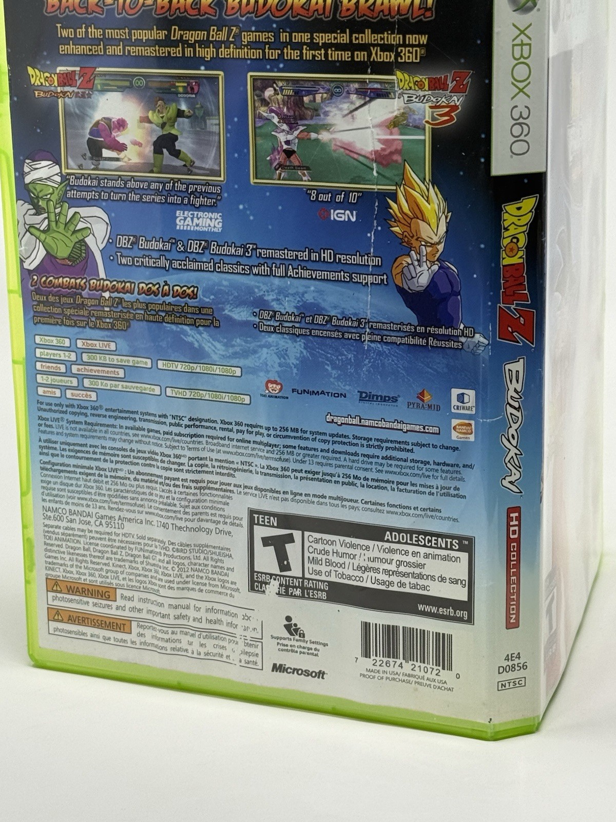 Dragon Ball Z Budokai HD Collection Microsoft Xbox 360 Complete CIB Mint Disc