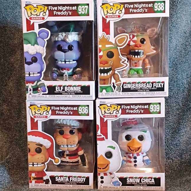 Funko Pop! Games Five Nights at Freddy’s Holiday Boxed Set 936-939 Lot 4
