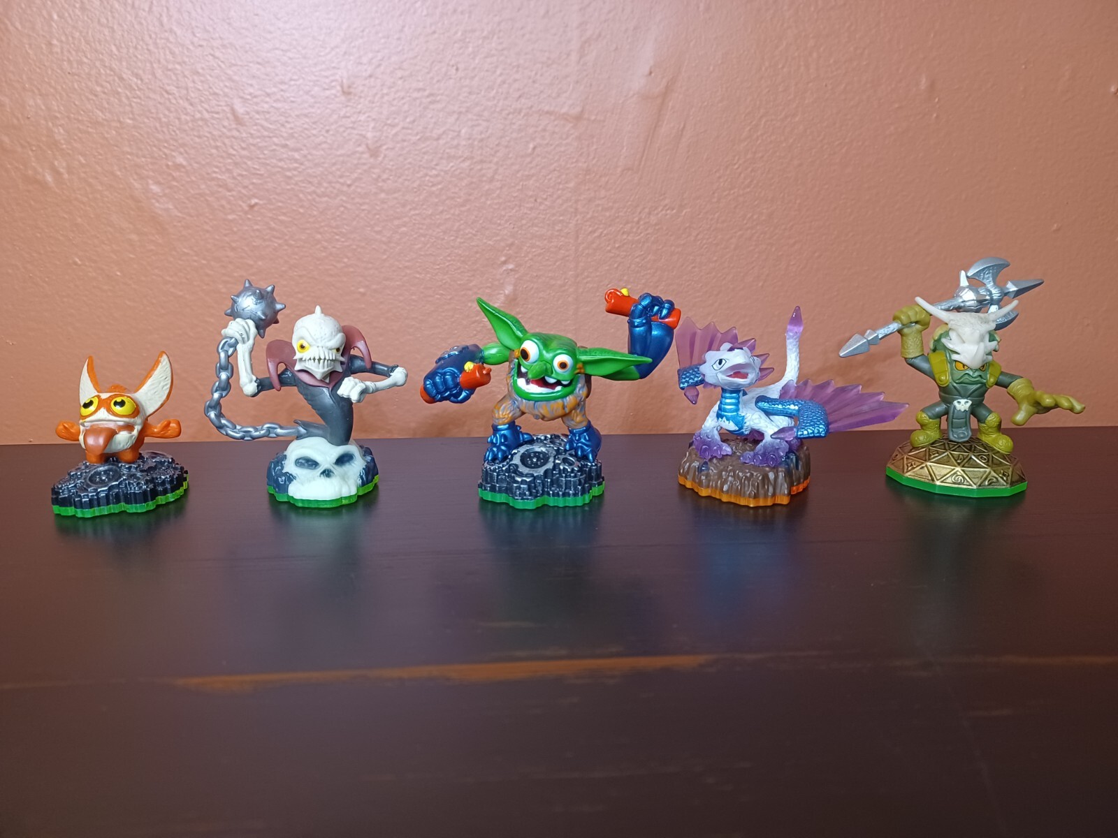 5 Skylander Figures Trigger Snappy, Flashwing, Voodood, Boomer, & Ghost Roaster