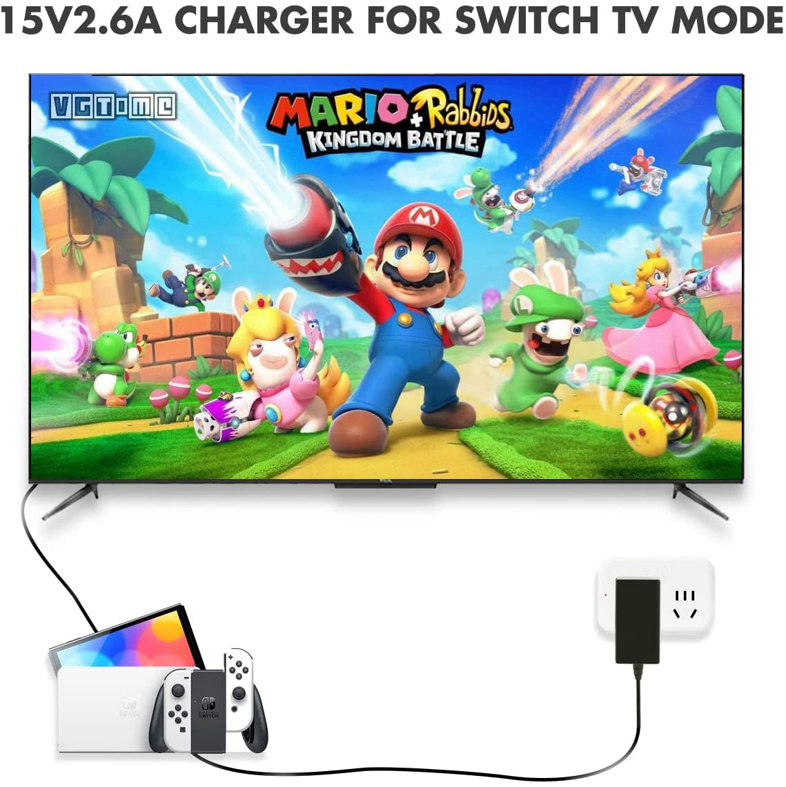 PWR Charger for Nintendo Switch / Lite Power Ac Adapter Switch Dock Type C Cable