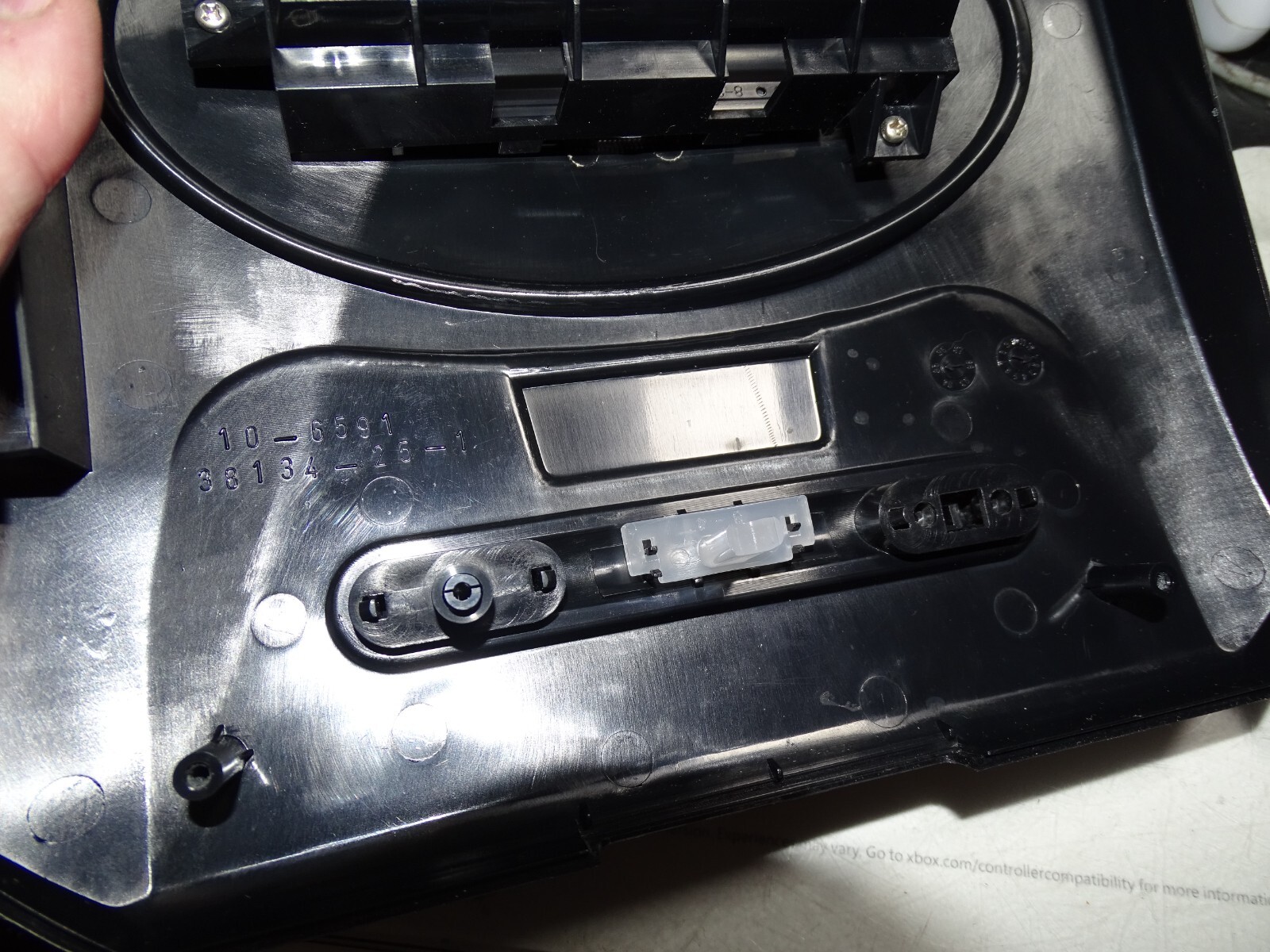 Sega Genesis 1631 Top Black Power & Reset Button w/LED Cover ONLY-Just OK-READ