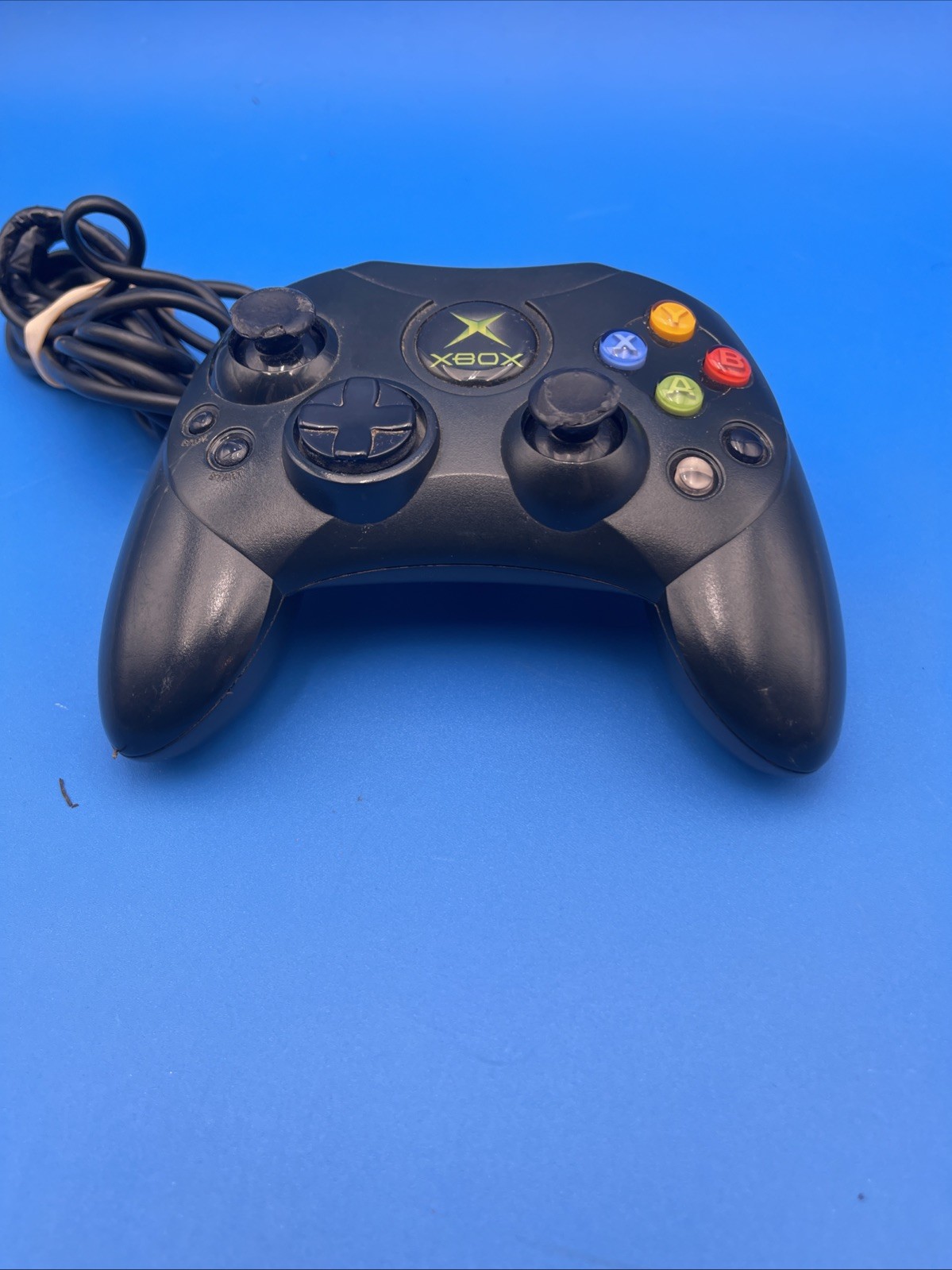 Original Microsoft Xbox Controller S Type Black X08-69873 OEM Wired Tested NICE