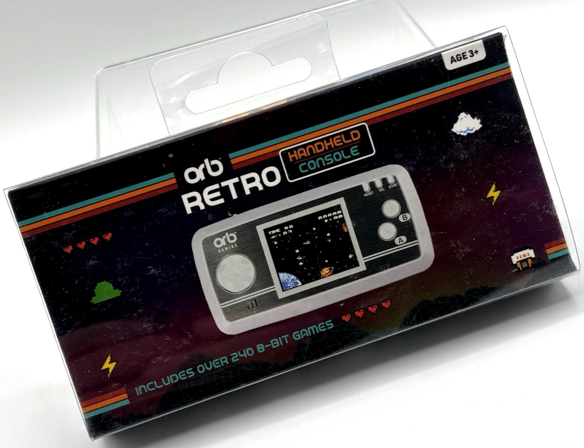 orb Retro Handheld Console (v2) 240 Built-in Games Mod. OR-RETHC2 New & Sealed_