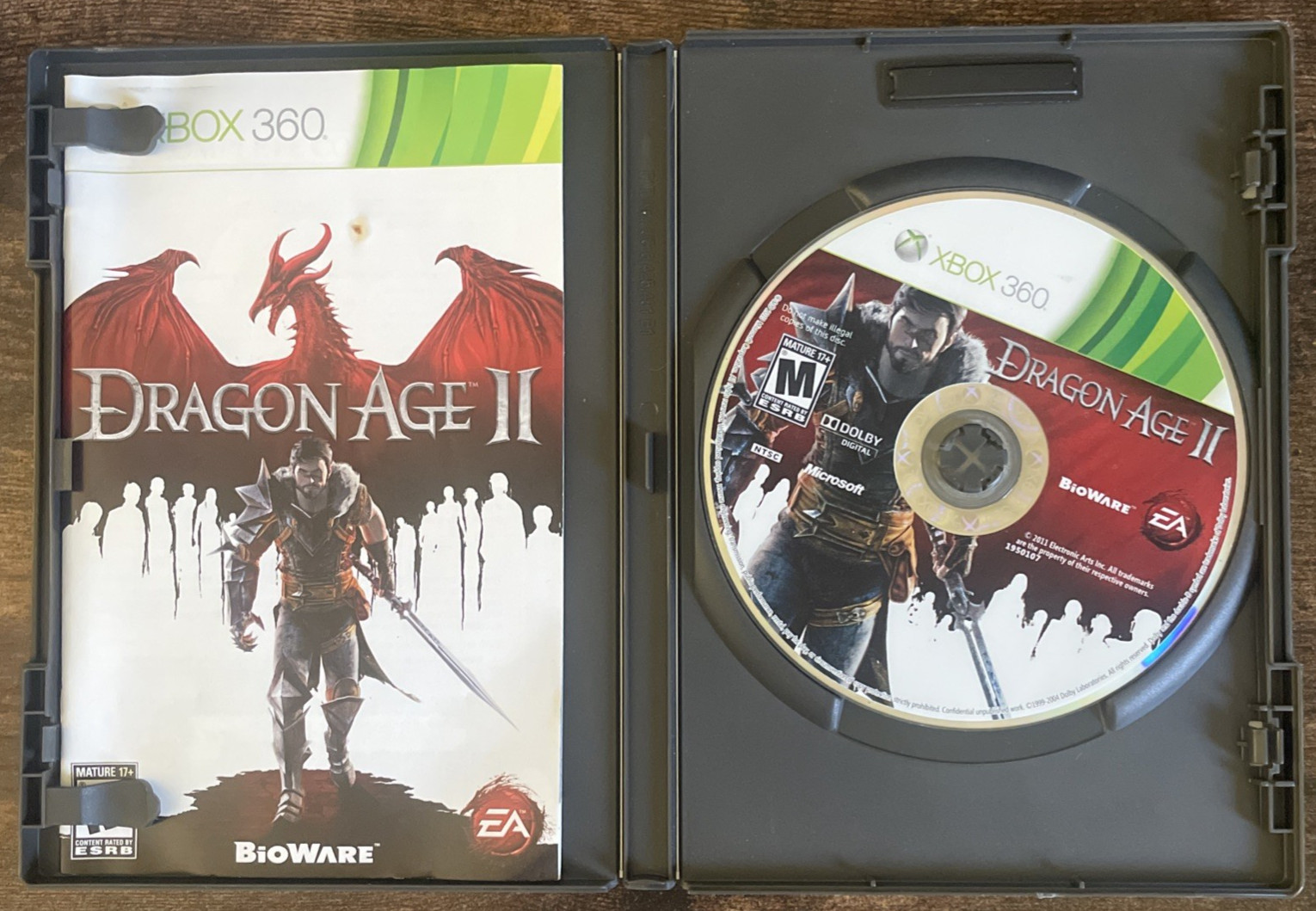 Dragon Age 2 Xbox 360 Video Game w/ Manual F5019-B