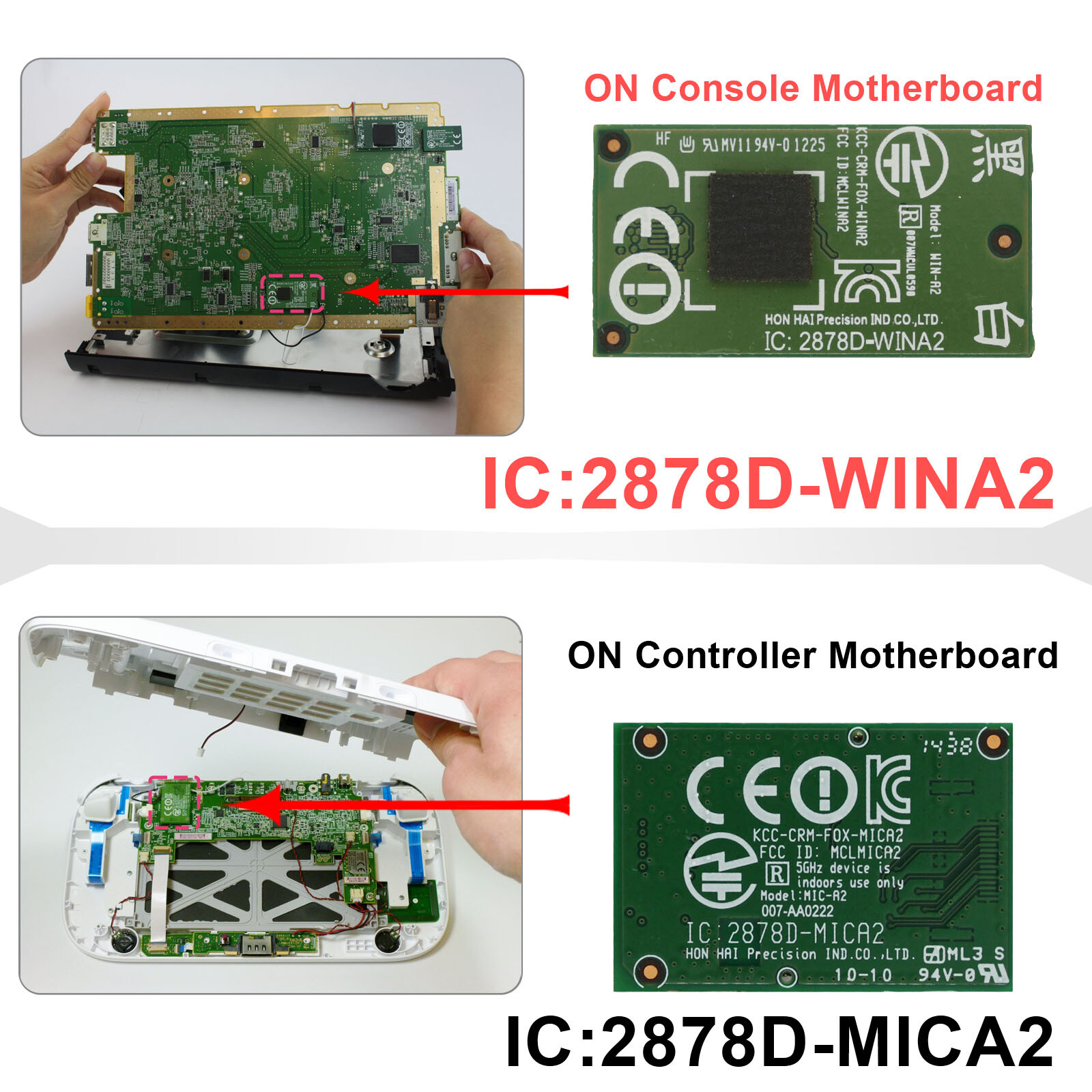 OEM Wireless Bluetooth WIFI Module Board For Nintendo Wii U Console / Controller