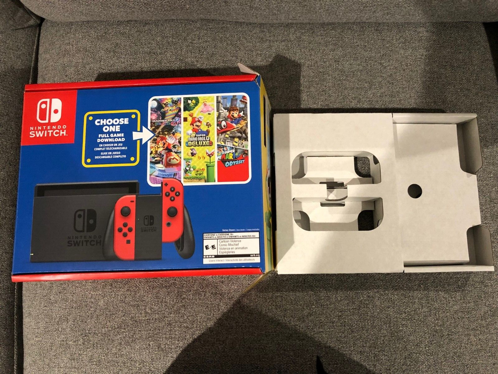 Nintendo switch Mario movie choose one game bundle box and inserts only.