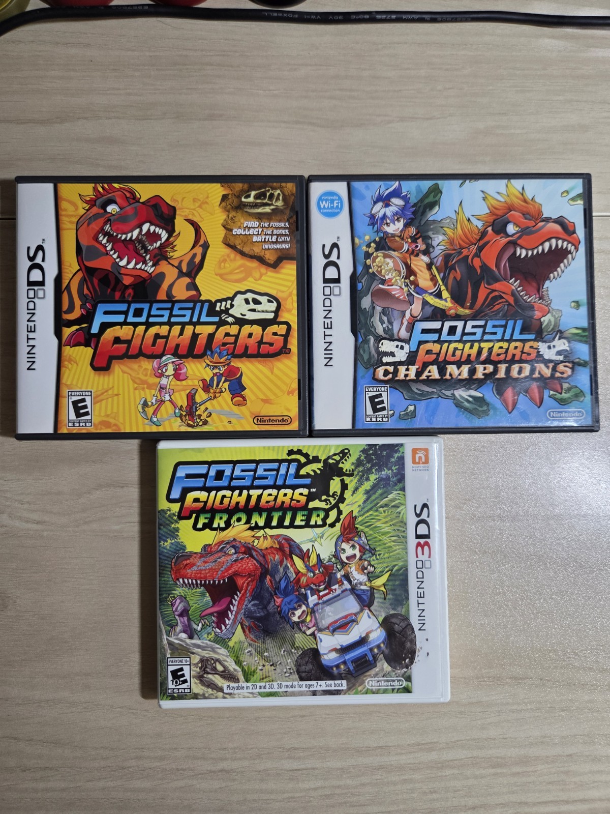 Nintendo DS 3DS Fossil Fighters Lot – Fossil Fighters, Champions & Frontier CIB