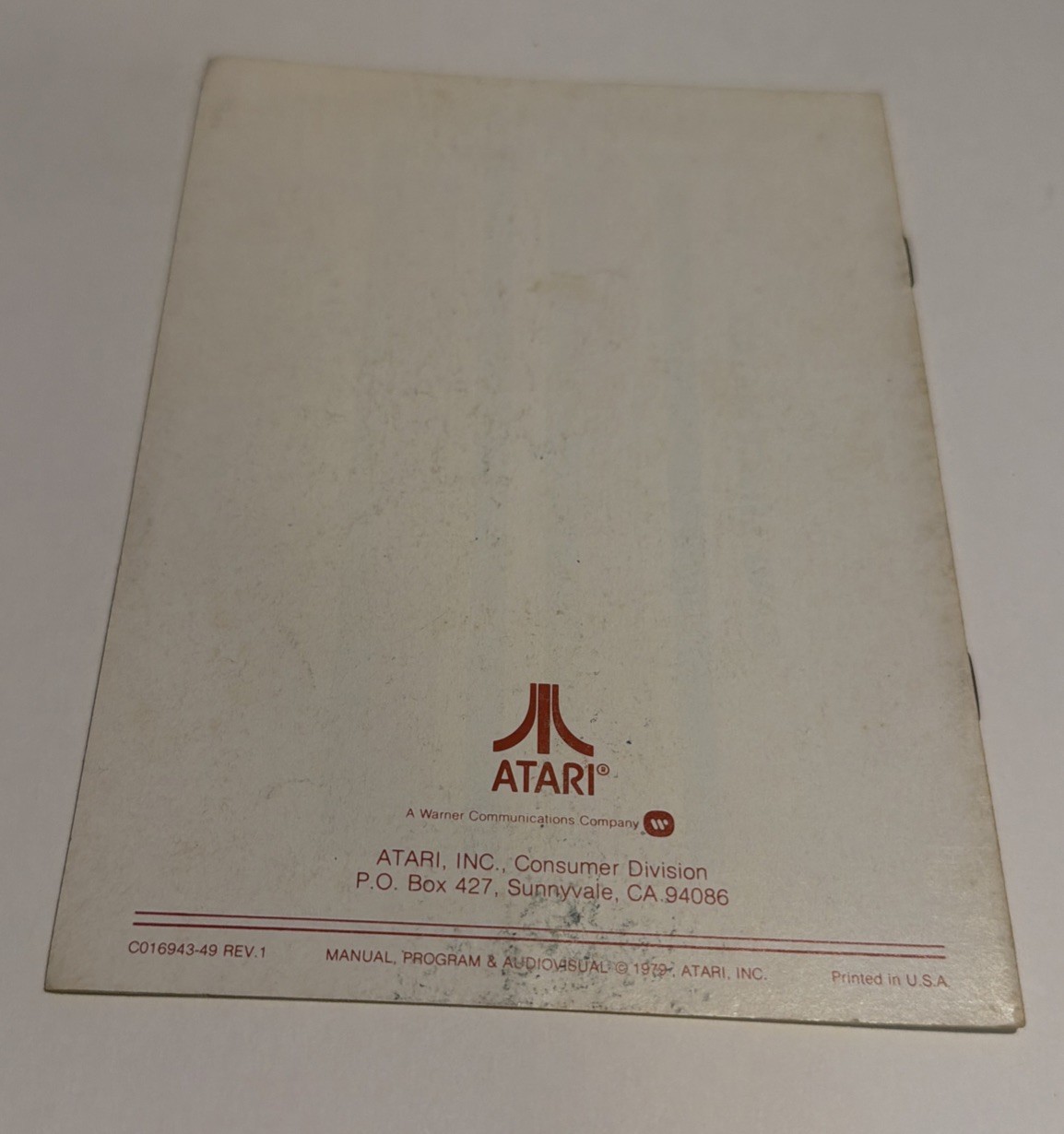 Asteroids (Atari 2600, 1981) w/ Manual Cleaned & Tested