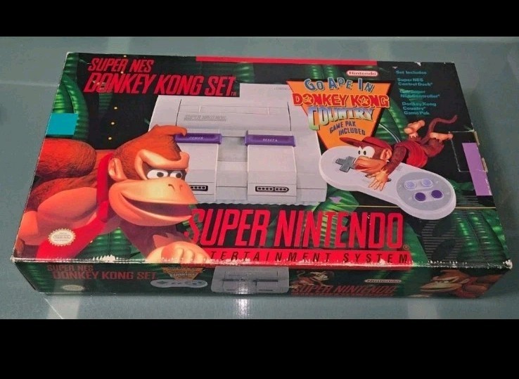 SNES – Super Nintendo Donkey Kong Country Set NEW OPEN BOX