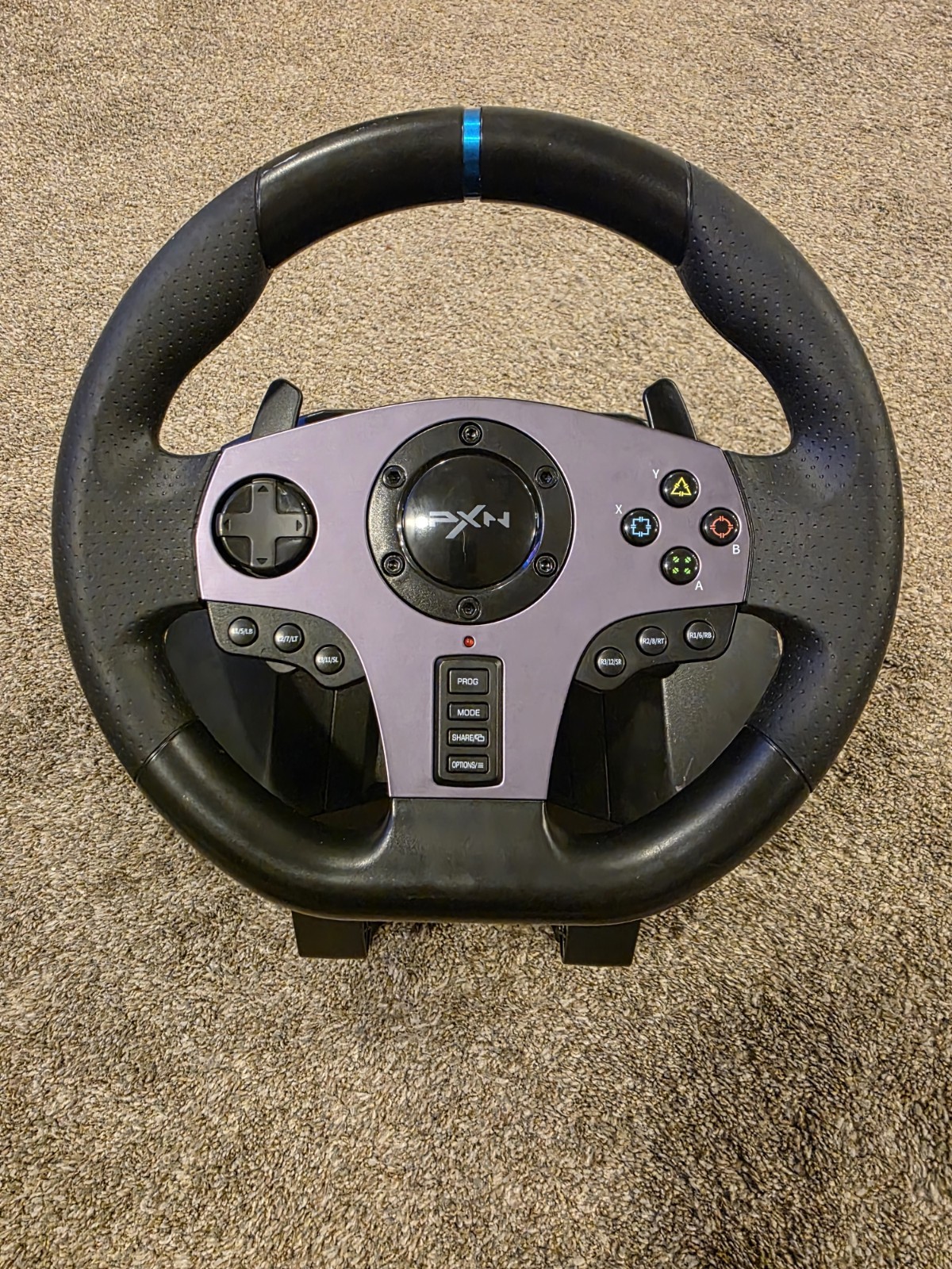 PXN V9 Racing Steering Wheel Black Pedals and Gear Shifter