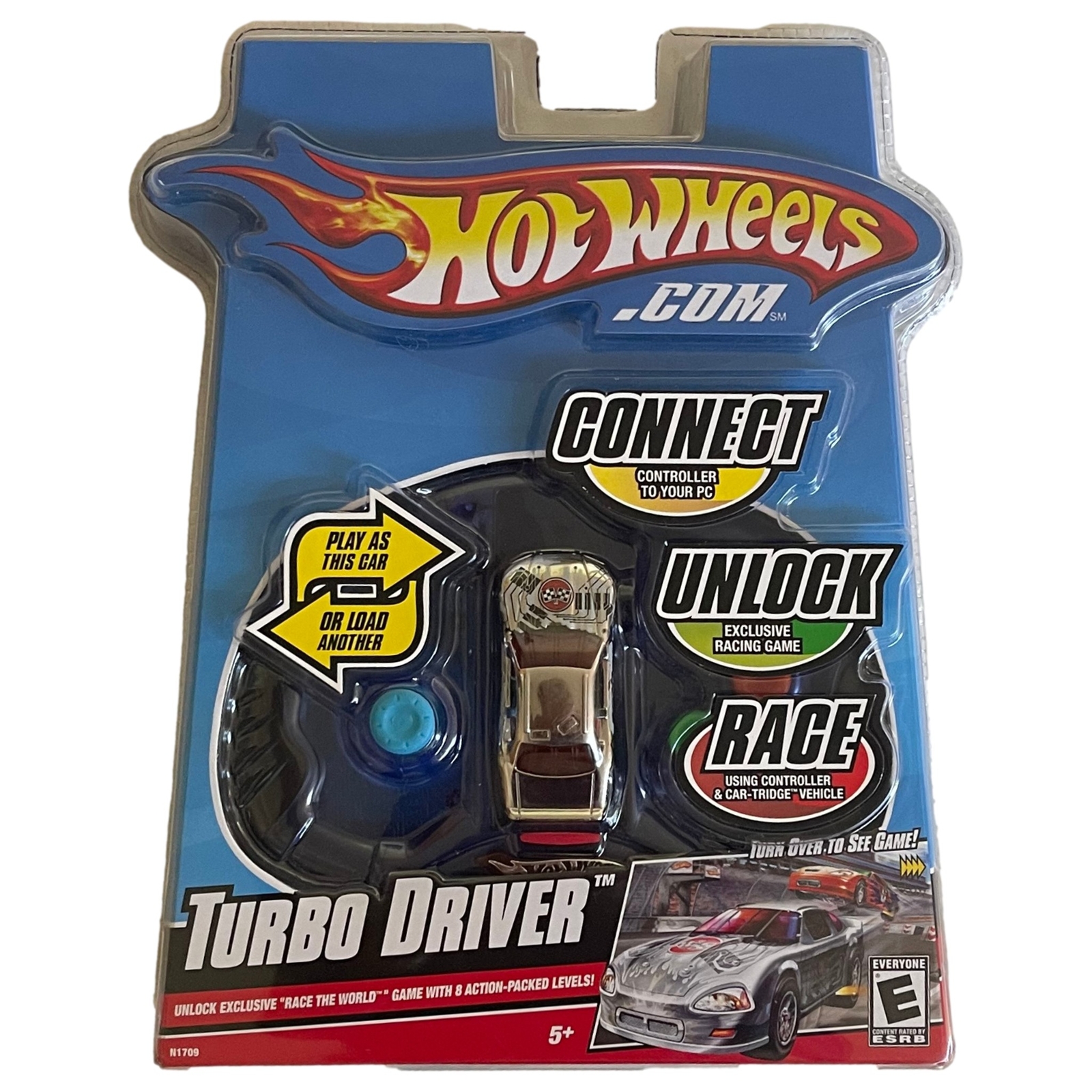 Mattel Hot Wheels Turbo Driver Video Game Controller with Vehicle