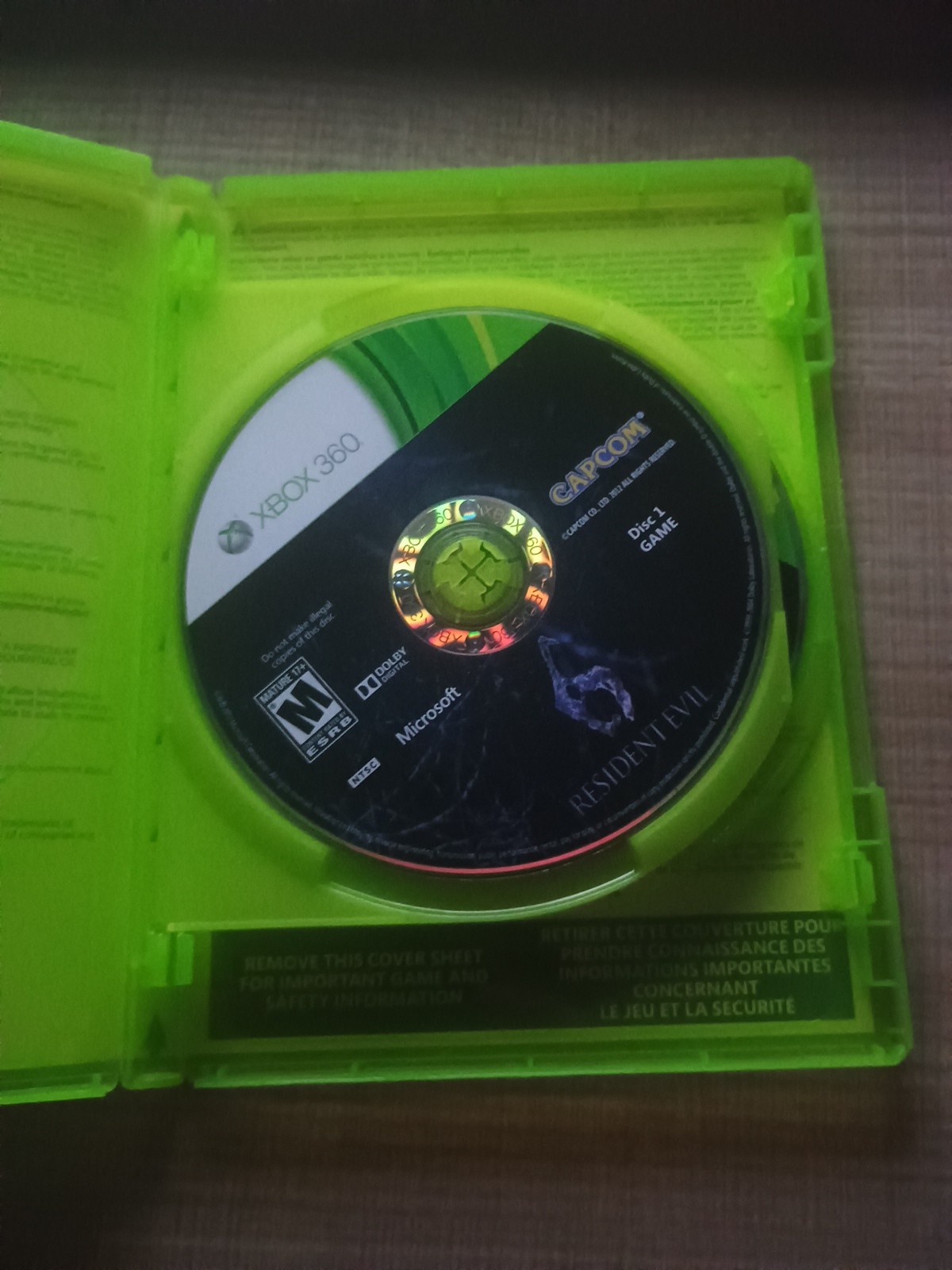Resident Evil 6 Walmart Variant w/ Stickers (Microsoft Xbox 360, 2012) Tested