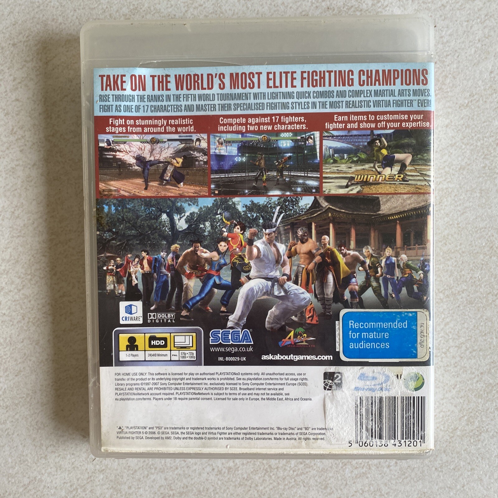 Virtua Fighter 5 For The PlayStation 3 PS3