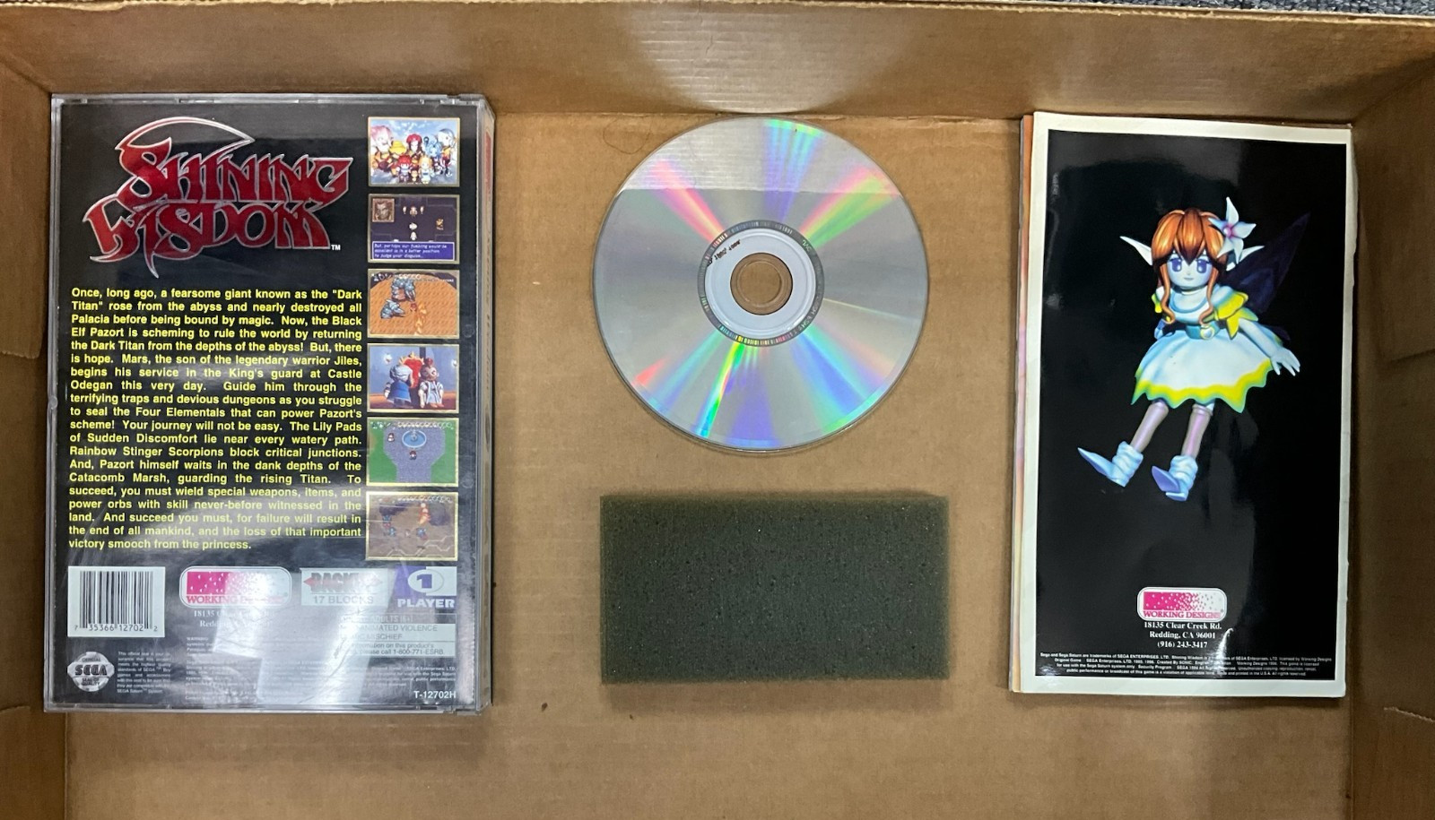 Shining Wisdom For Sega Saturn Complete In Box CIB Near Mint