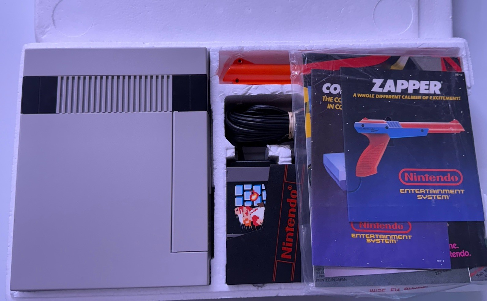 1989 oval seal Action Set complete in box original Nintendo NES Near Mint