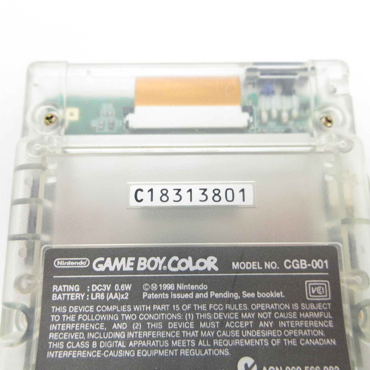 【Excellent】Nintendo Gameboy Color Clear Console #RET0510/01