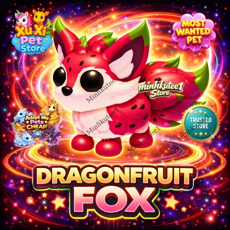 ✨ Dragonfruit Fox | Neeon / Fly / Ride / Normal – Adopt M1e Pet | Cheap Price