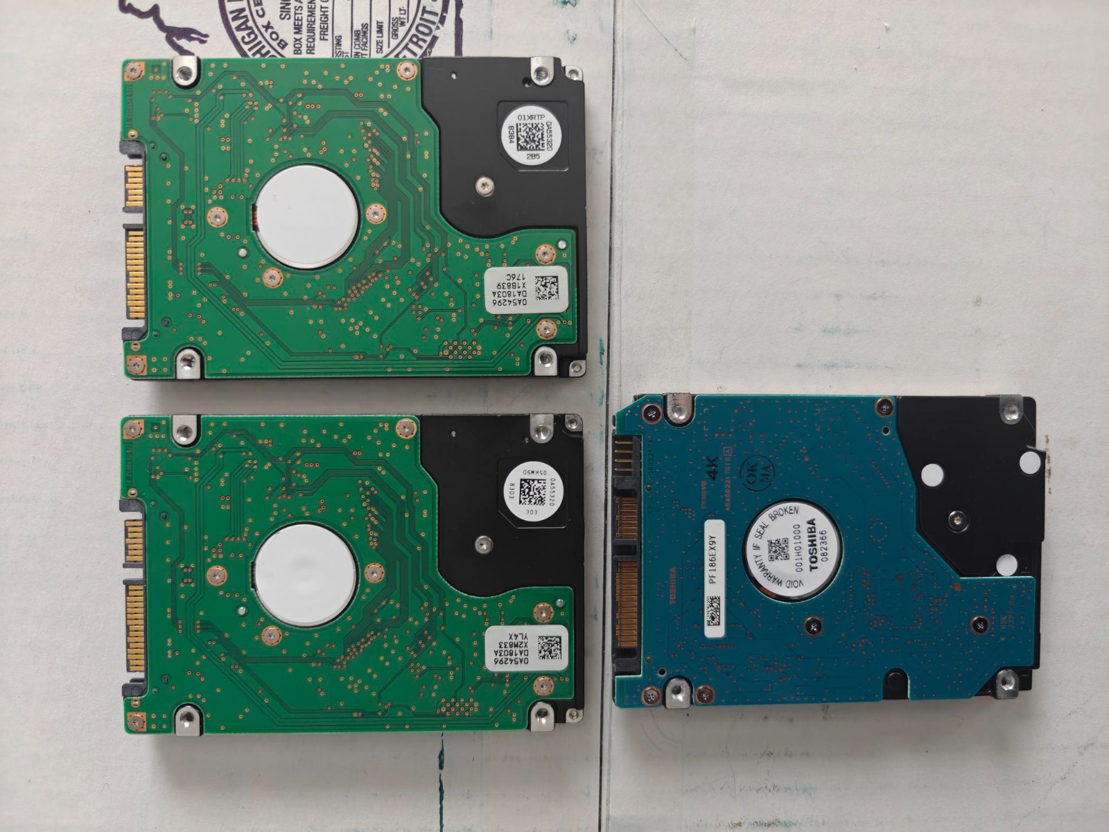 PS3 Hard Drive Lot 3x 80GB | Hitachi & Toshiba | Tested Working | PlayStation 3