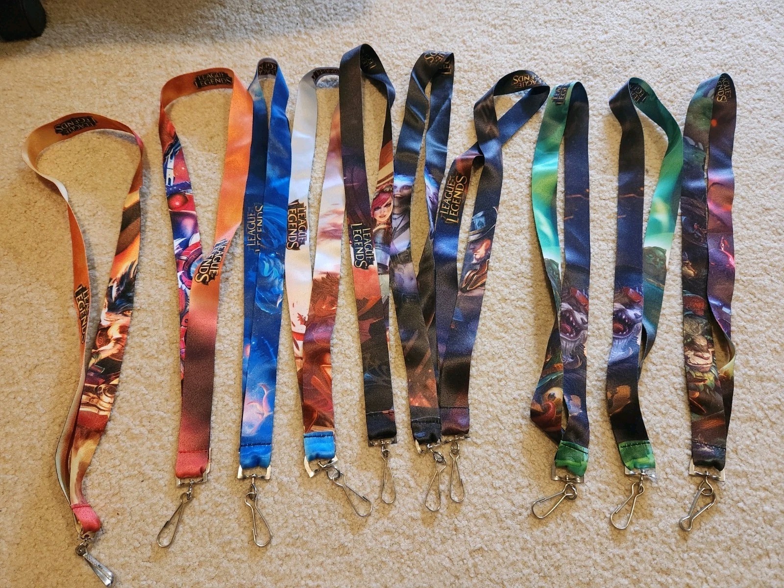 League Of Legends Reversable Lanyards Lot of 10! Pax – Jinx Vi Kled – Brand New