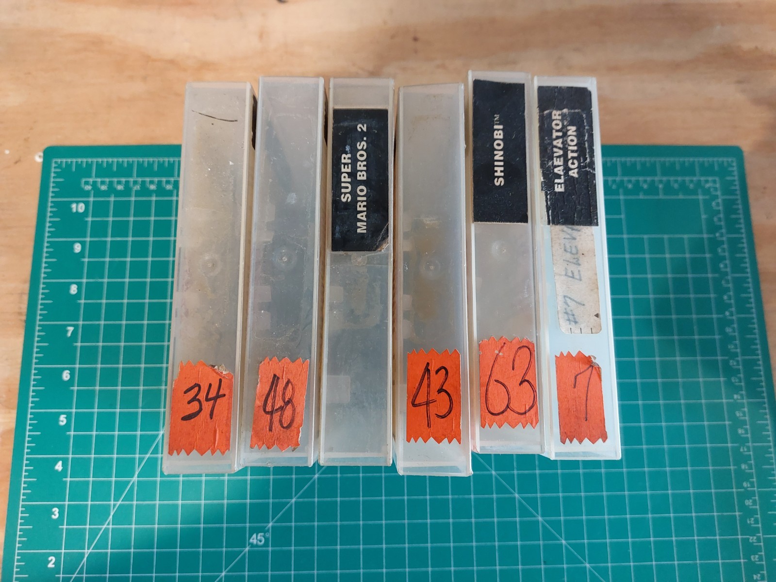 6 NES Clamshell Case Lot- Used Rental Store Cases Nintendo Quik Play