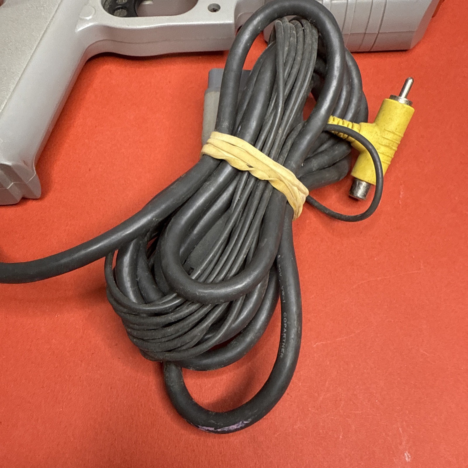 Namco GunCon Light Gun NPC-103 PlayStation PS1 1996 Gray w/ Y-Cable Adapter (A)