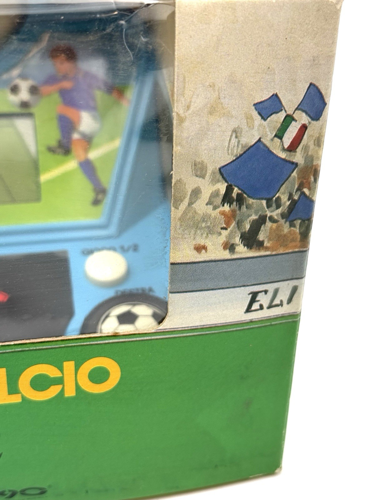 1990 LCD VIDEO GAME HANDHELD SOCCER FOOTBALL ITALY 90 World Cup NEW IQ