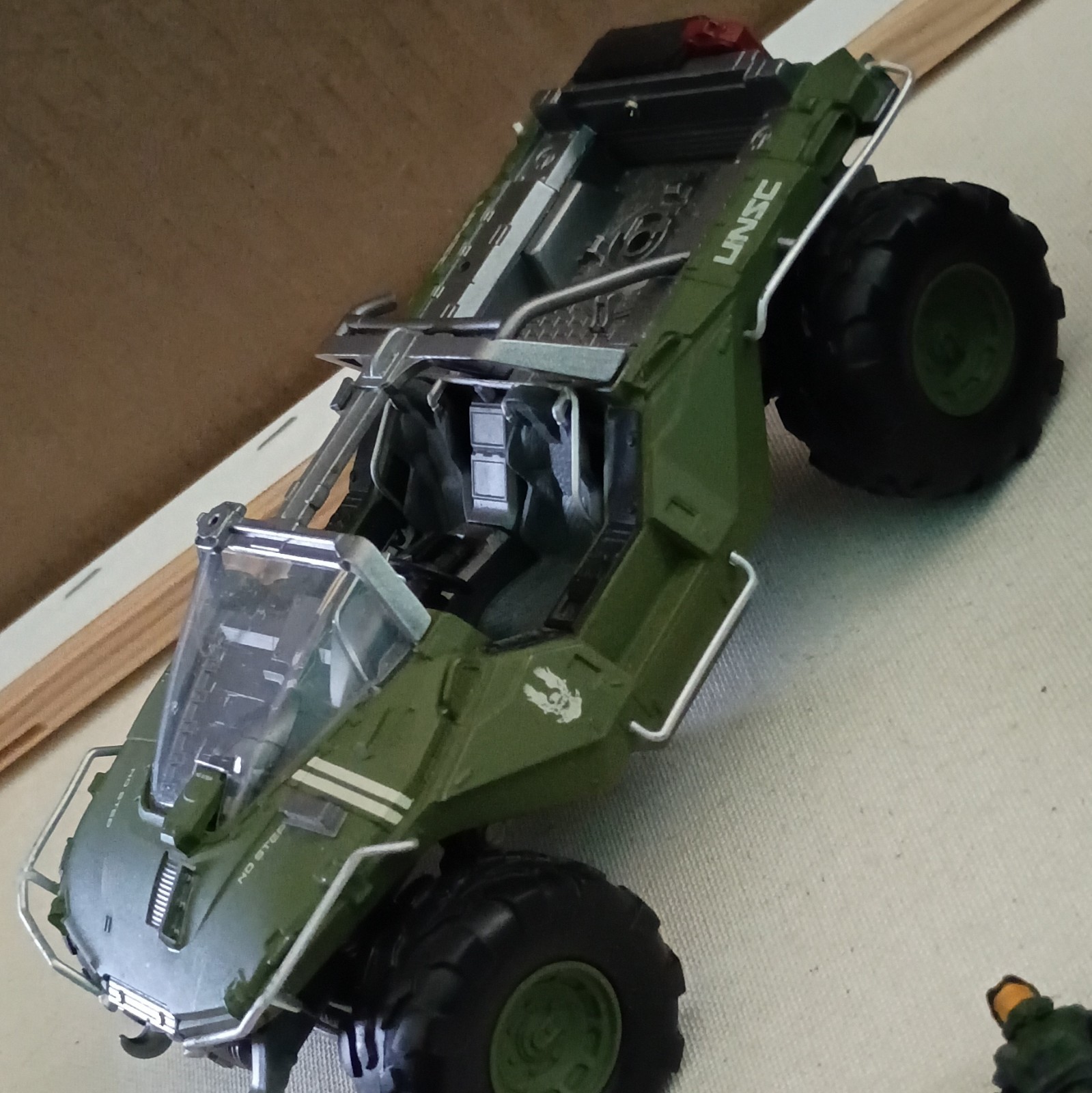 Rare Halo UNSC Warthog Vehicle Figure Lot w/ Master Chief Action Figure