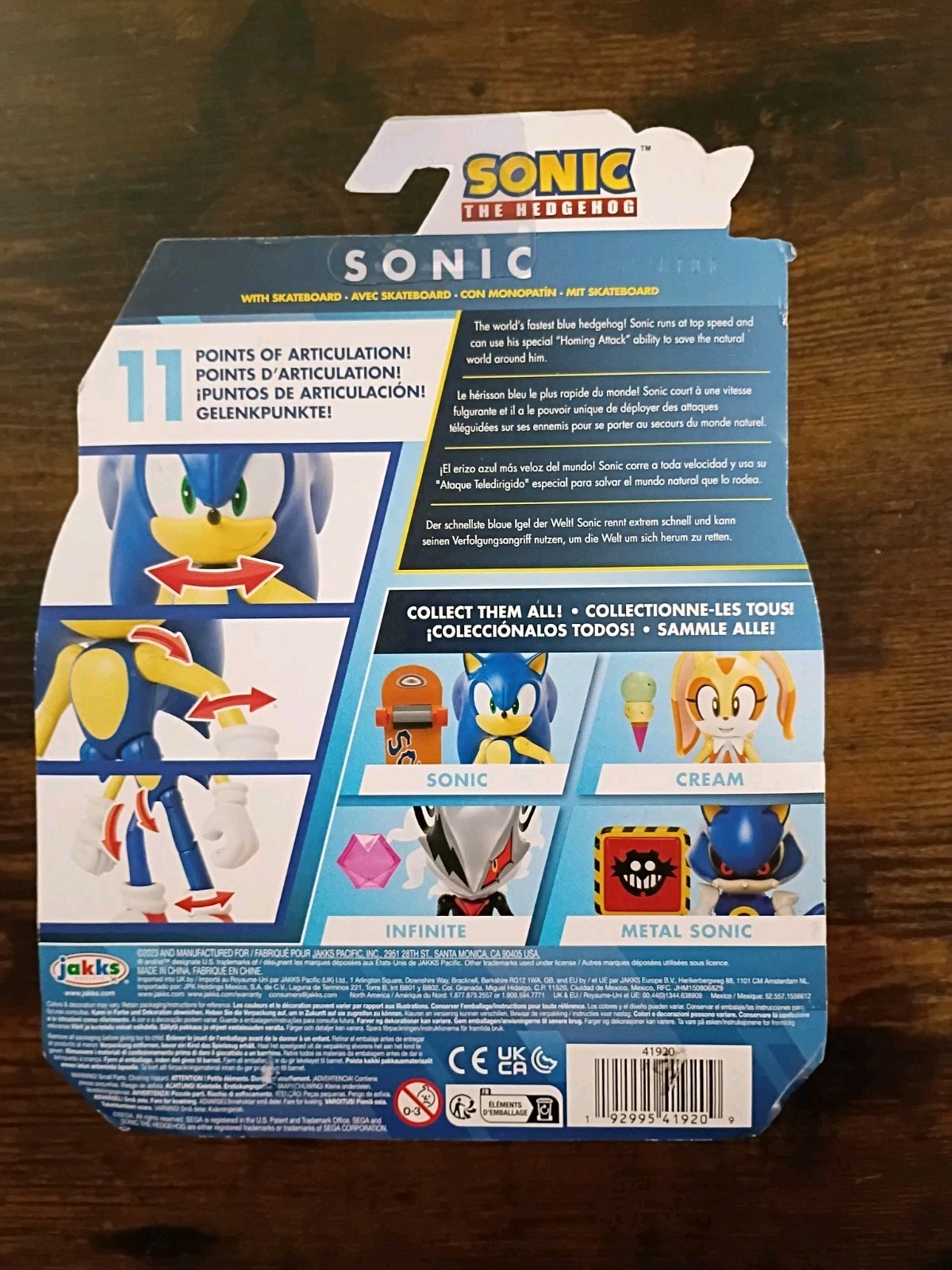 6-PK SONIC the HEDGEHOG 4″ Lot Classic Modern Snowboard Metal 35th 30th Jakks