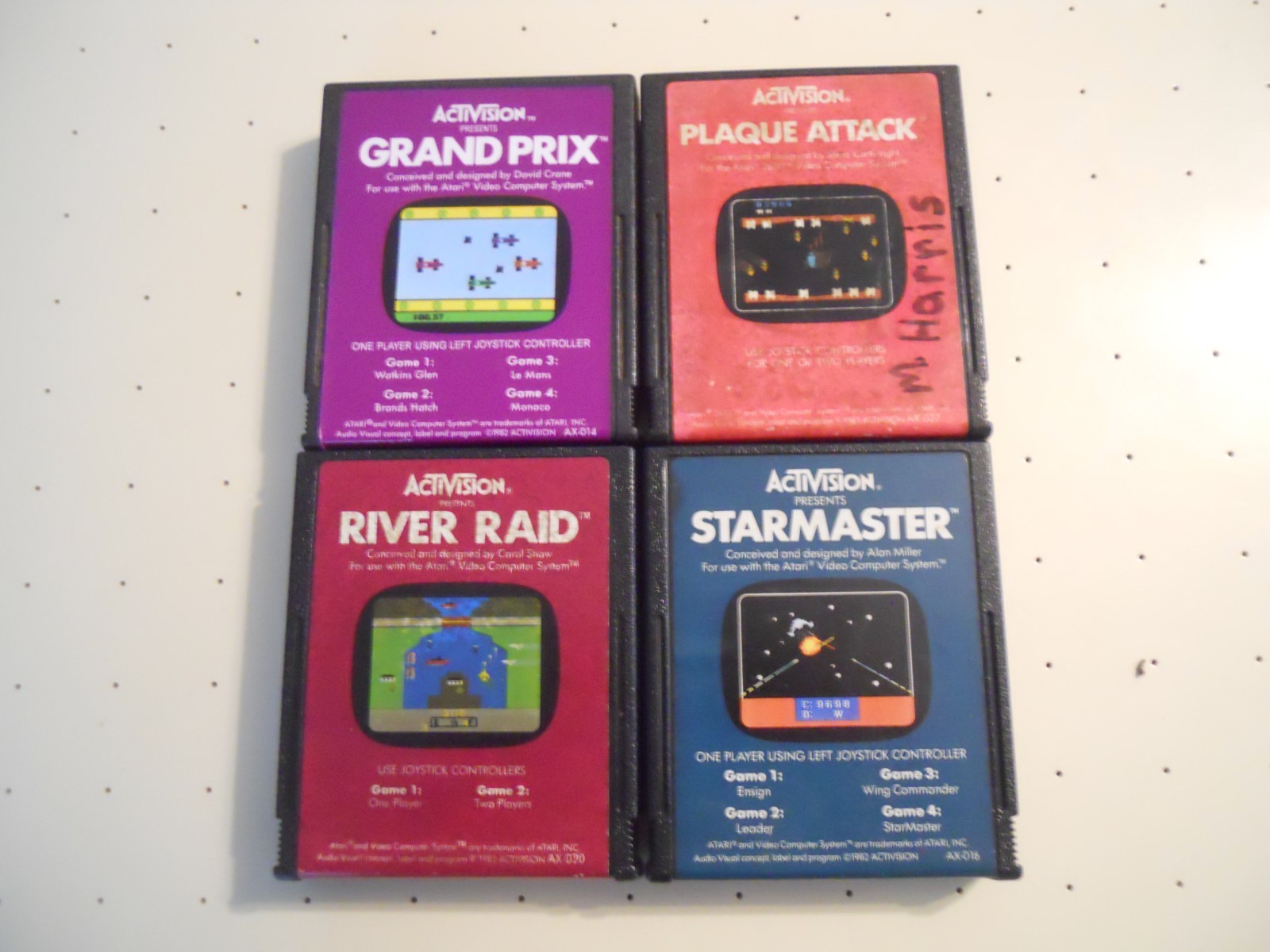 Atari 2600 Activision Game Lot of 4 – Plaque Attack, River Raid +2 -Tested/Works