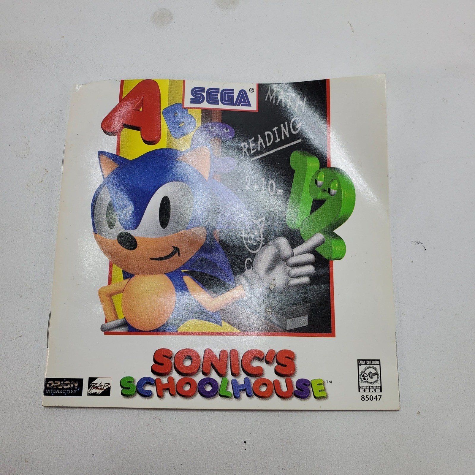 Sega Sonic’s Schoolhouse PC Game Instruction Manual 1996 Replacement Booklet
