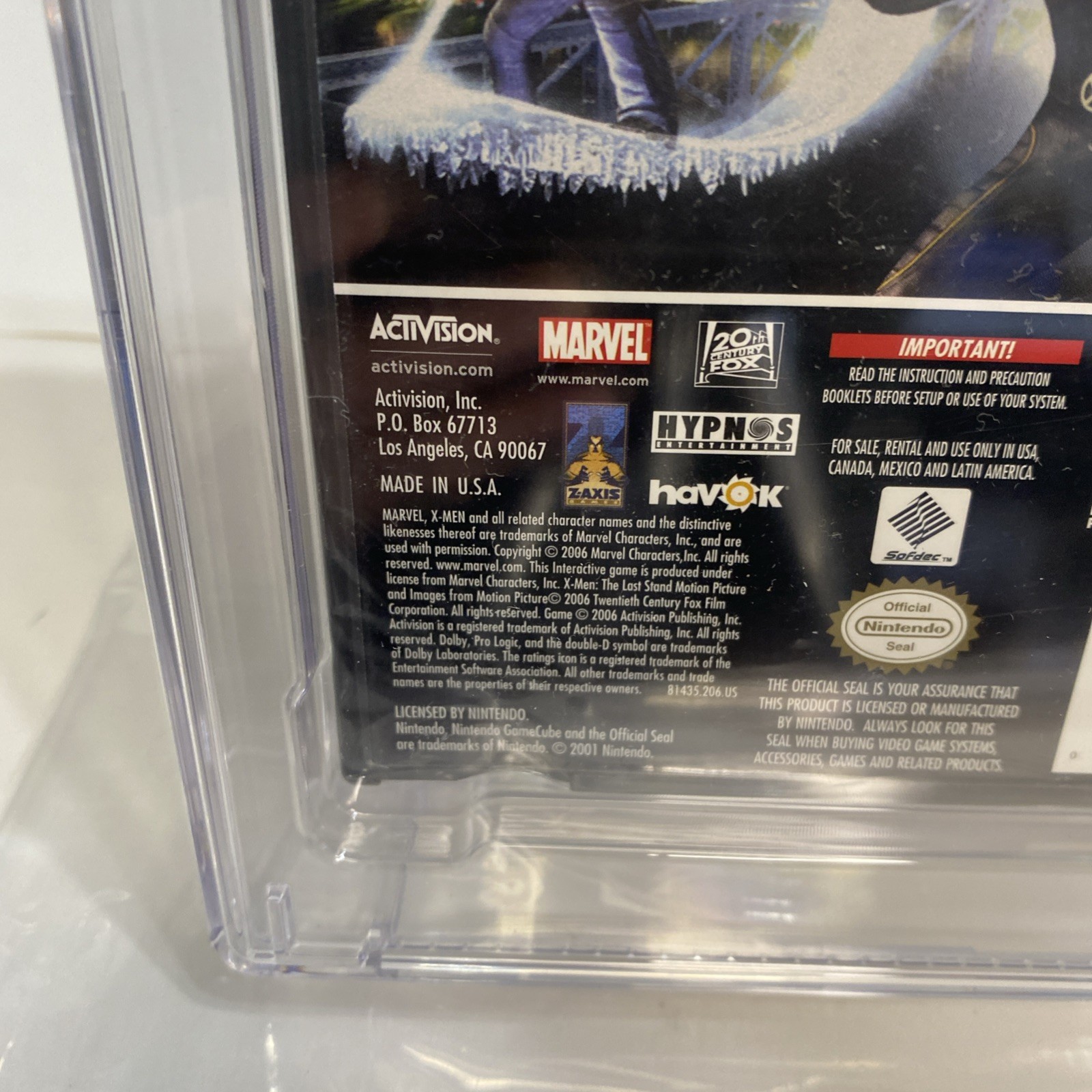 CGC 9.8 A+ SEALED X-MEN 1st Print The Official Game [MARVEL] (Nintendo GameCube)