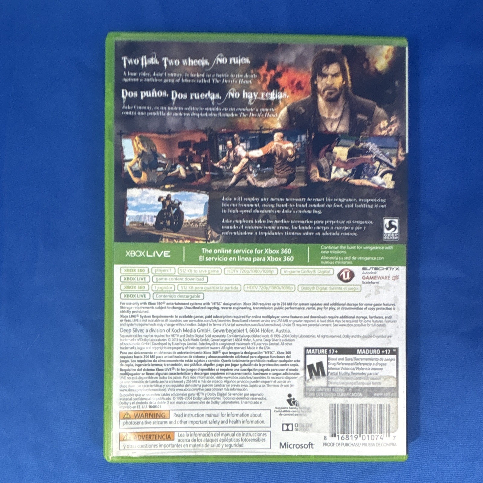 Deep Silver Ride to Hell: Retribution Xbox 360 2013 CIB