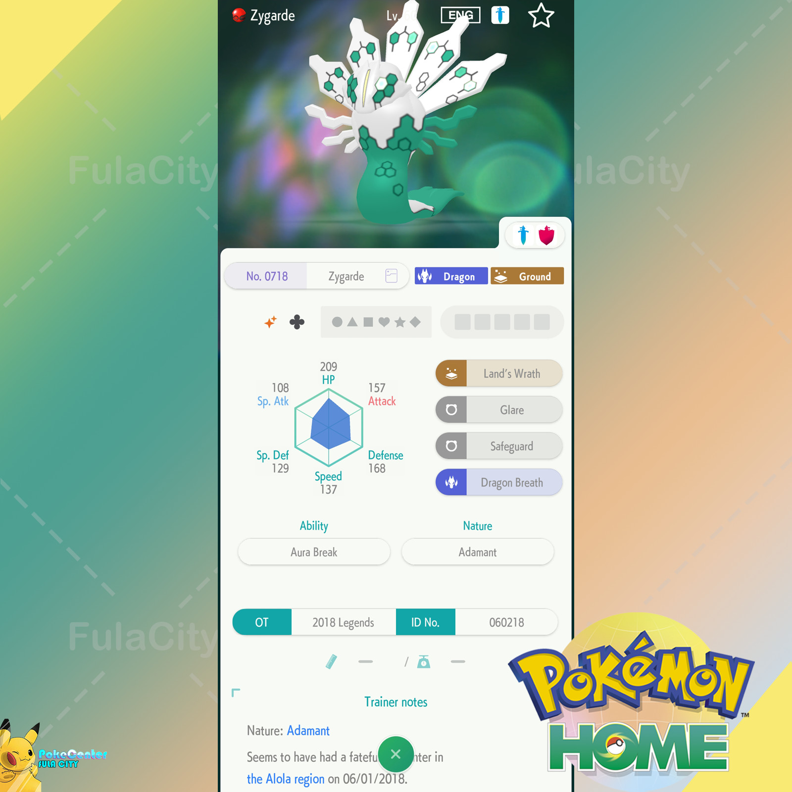 ✨ Shiny Zygarde 🟢Event 2018 Legends 🟡 Pokemon HOME Trade🟢