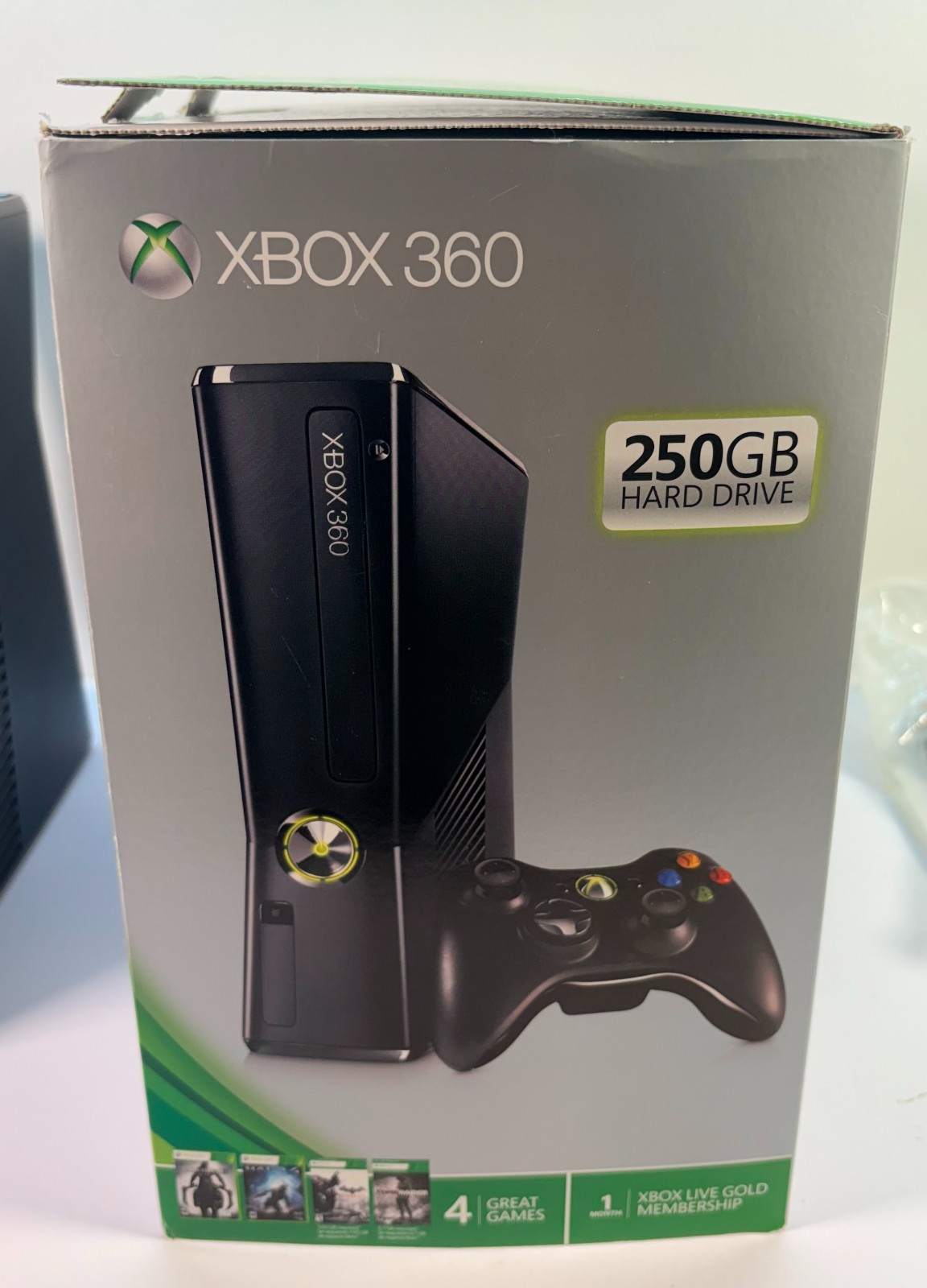 Microsoft Xbox 360 E 250GB Console Bundle Kinect Box Controller Tested Works