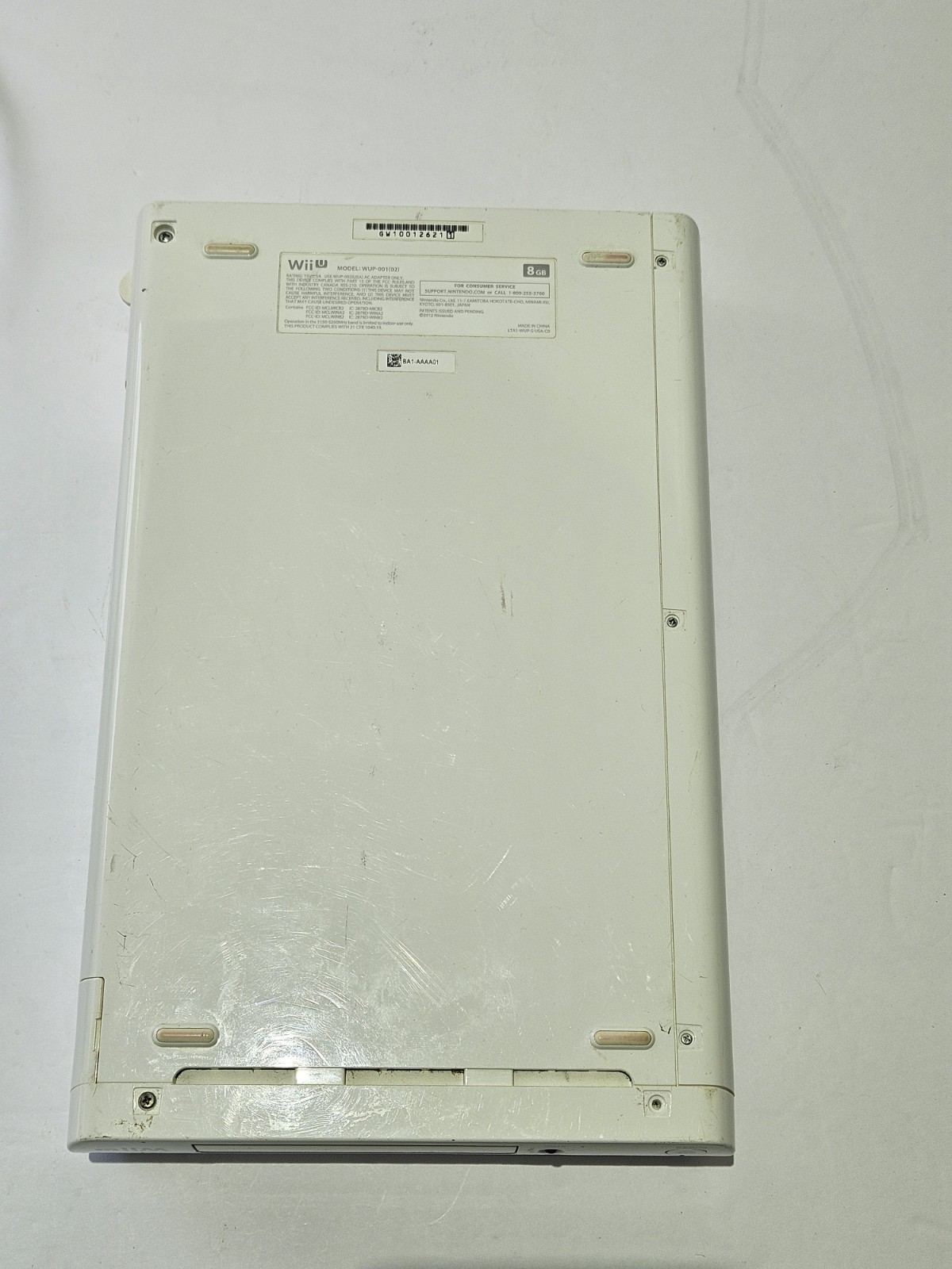 Nintendo Wii U WUP-001(02) 8GB White Console Only Error Code 160-0103 Memory