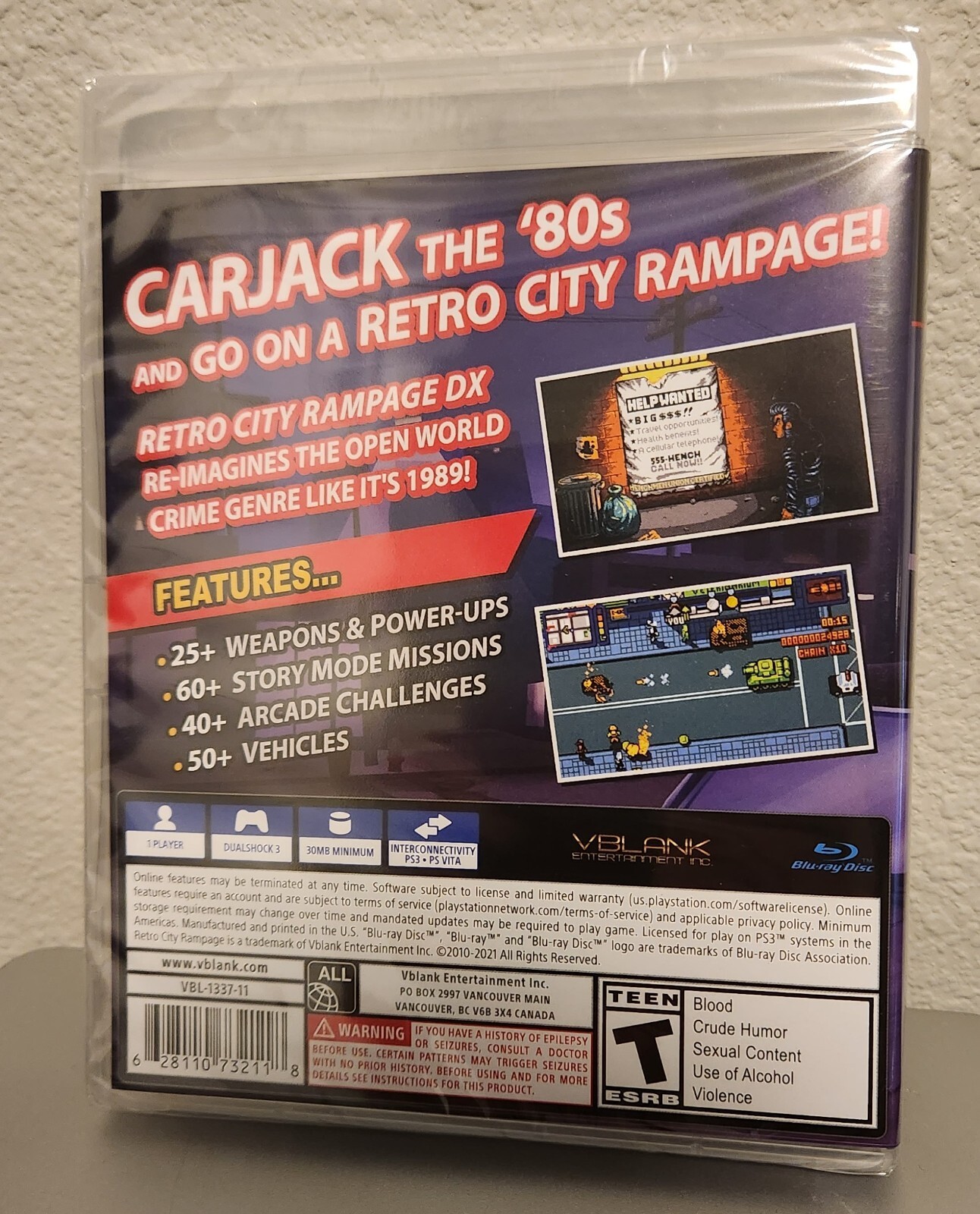 Retro City Rampage DX (Playstation 3, 2022) PS3