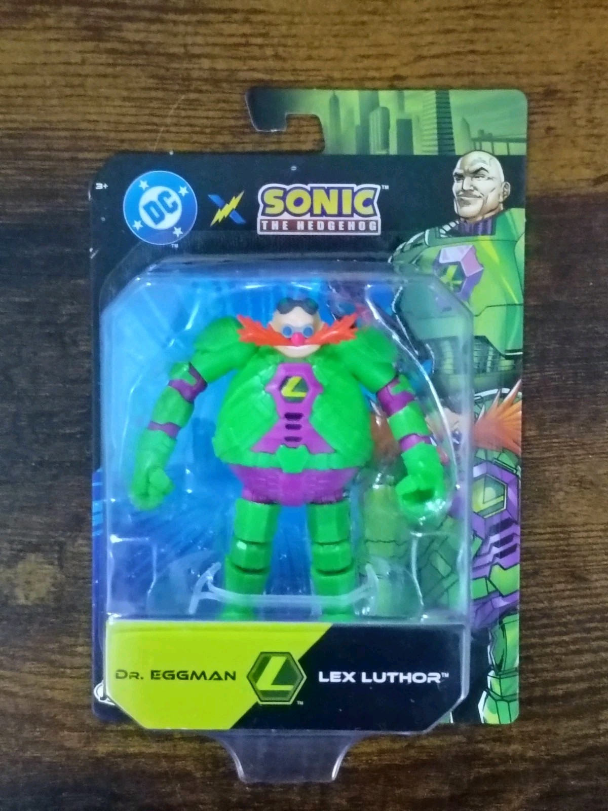 3-PK SONIC Hedgehog DC Comics 2.5″ Eggman Lex Knuckles Superman Silver Lantern