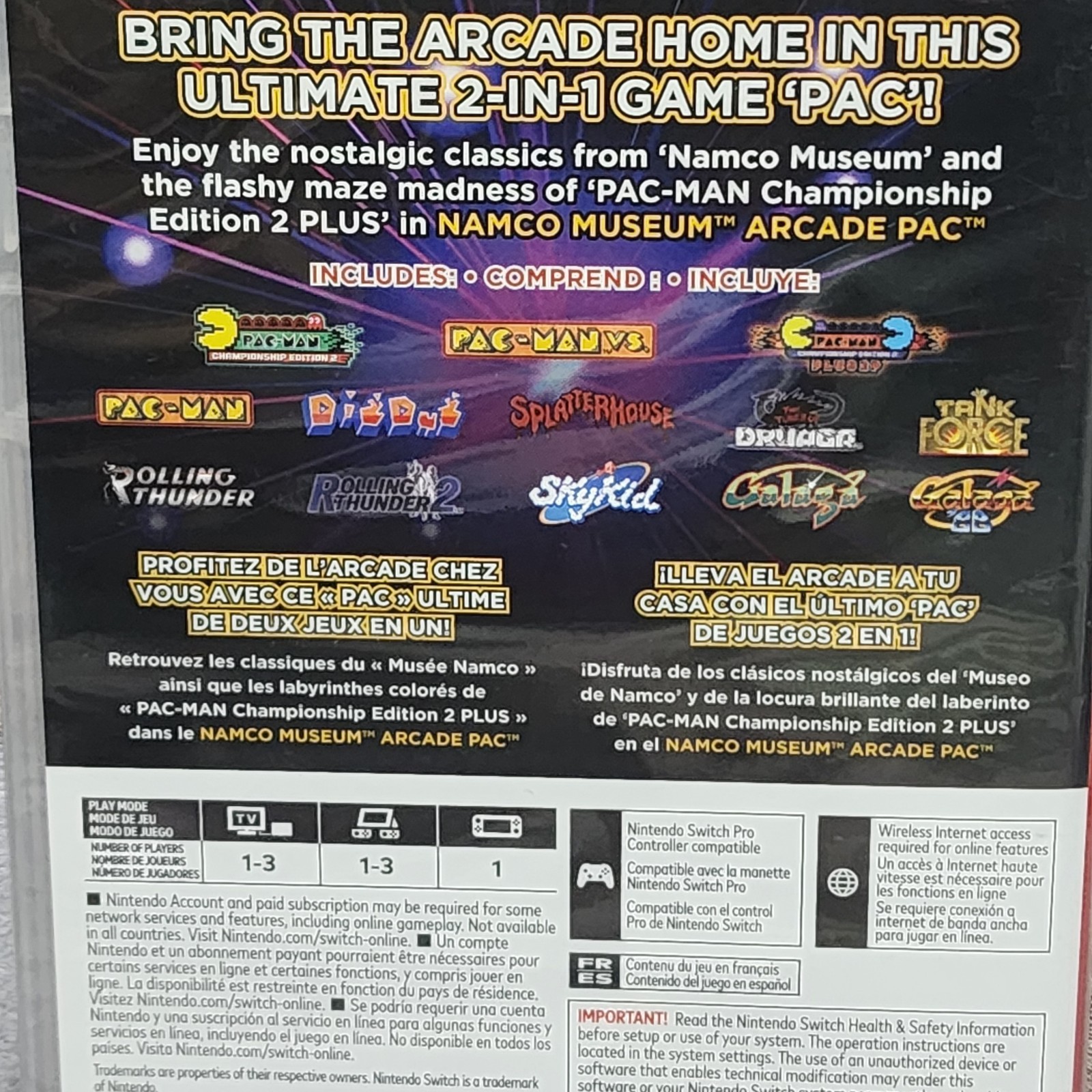 NAMCO Museum Arcade Pac (Nintendo Switch, 2018) Multiple Games In 1 – New