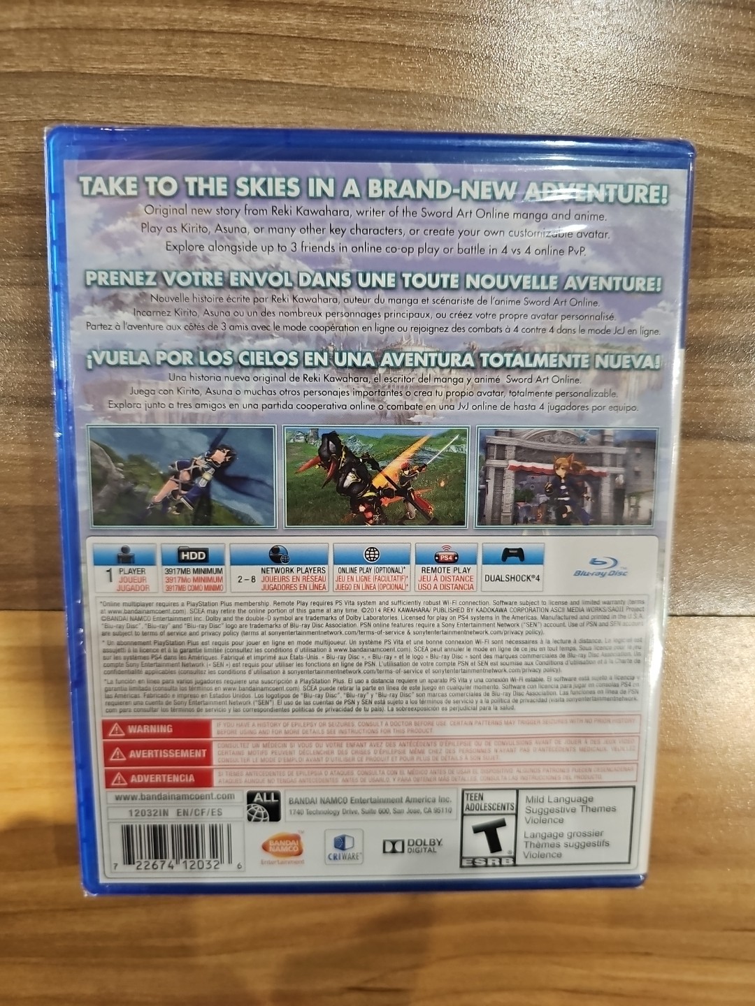 Sword Art Online: Lost Song PS4 Sony PlayStation 4, 2015 Brand New / Sealed