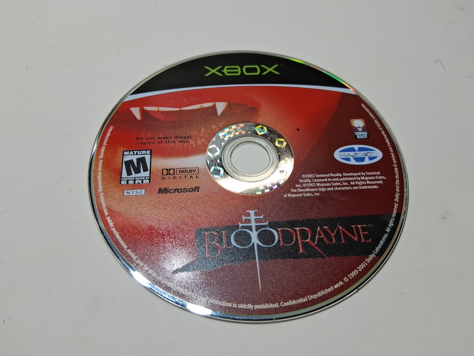 BloodRayne Original Xbox Disc Only Tested Working