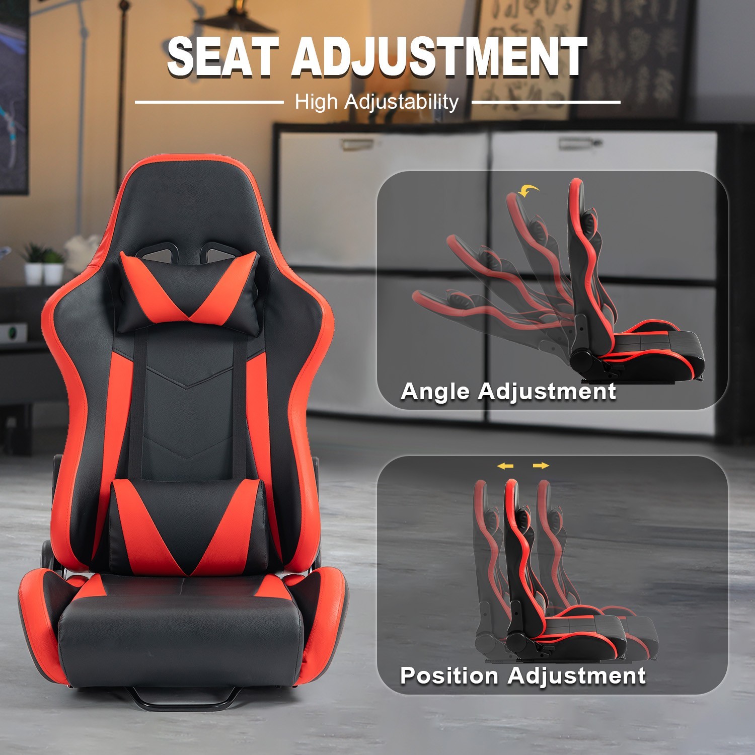 Marada G29 Racing Simulator Cockpit Wheel Stand with Seat Fit Logitech G923 G920