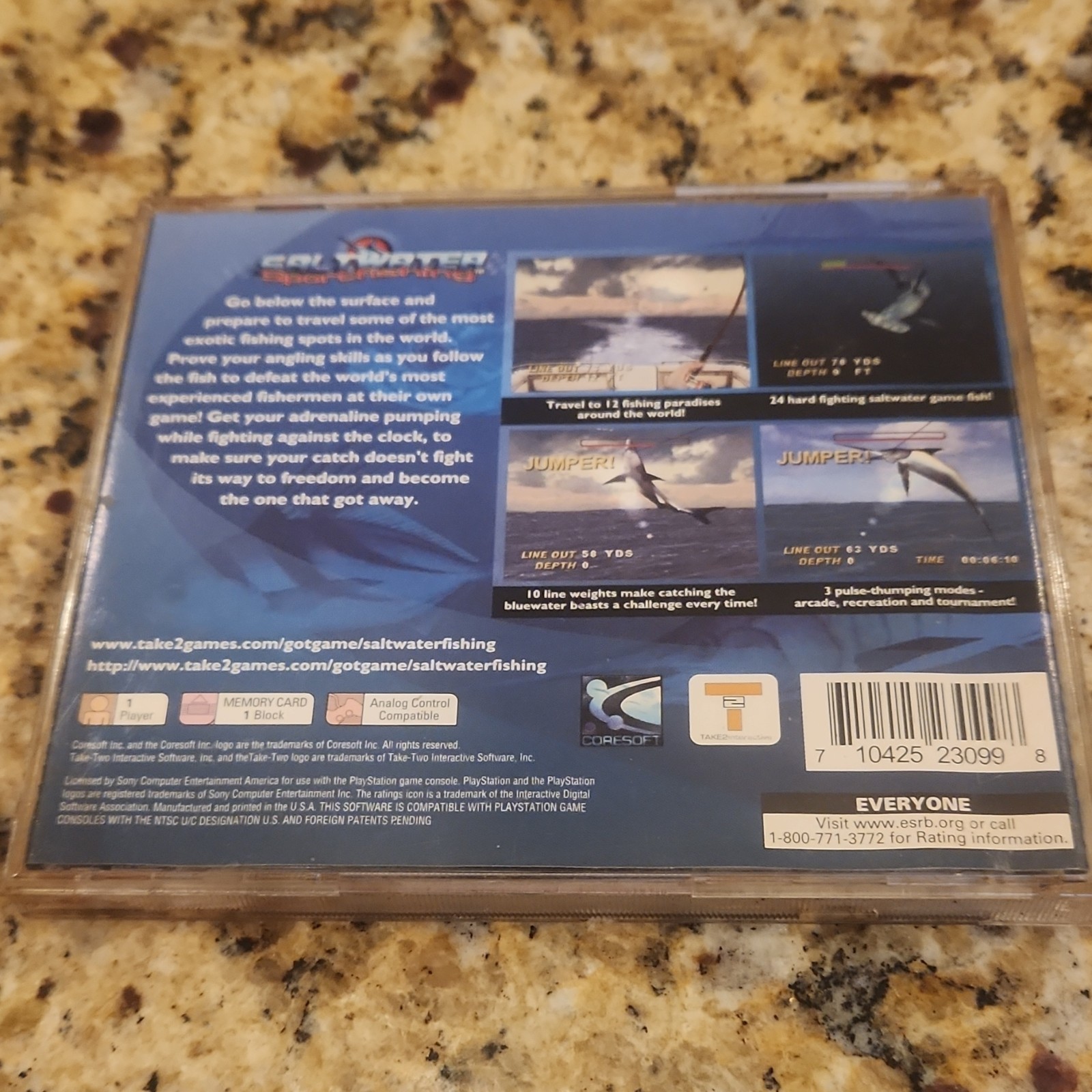 Take 2 Interactive Saltwater Sportfishing PS1 Fishing Sports 1 Player NTSC-U/C