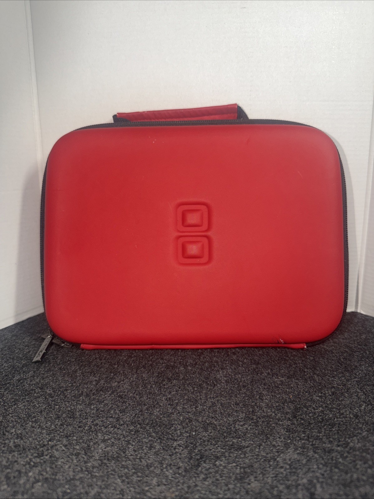 Nintendo DS Carry Case Red/Black Zip — Used — Game Card Slots + Extras