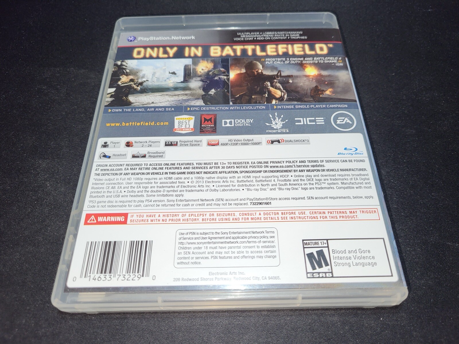 Battlefield 4 Original Rel Sony Playstation 3 PS3 LN perfect condition COMPLETE!