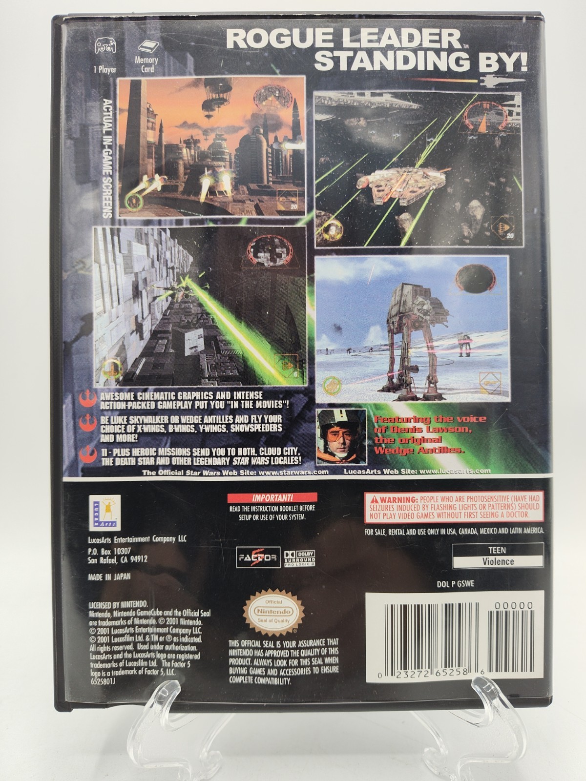 Star Wars Rogue Squadron II: Rogue Leader (Nintendo GameCube, 2001) CIB Tested!