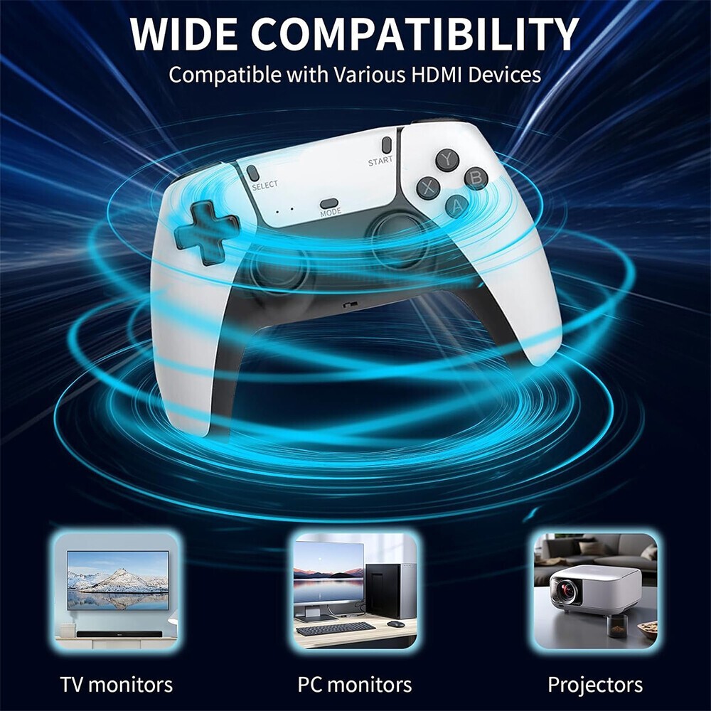 Retro Game Console 40000+ Games 4K HDMI Output w/ 2 Wireless Controllers & 128GB
