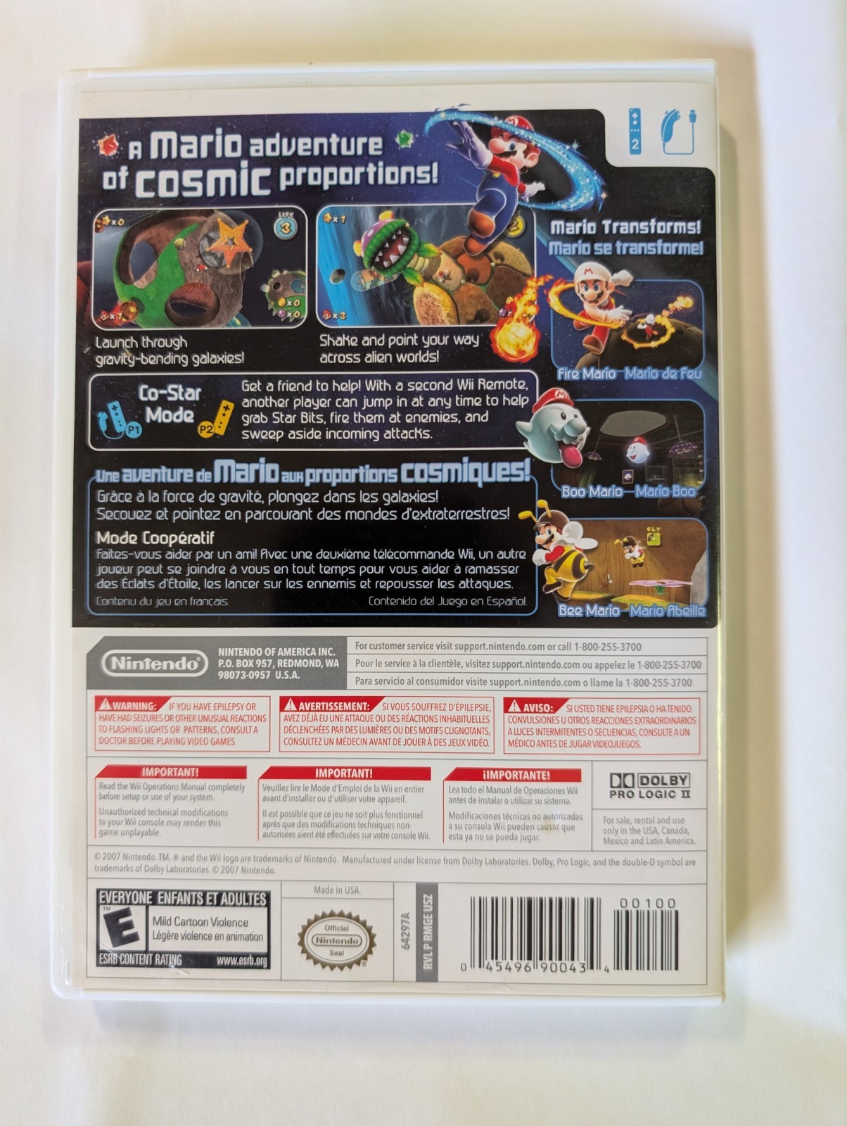 Super Mario Galaxy for the Nintendo Wii Complete