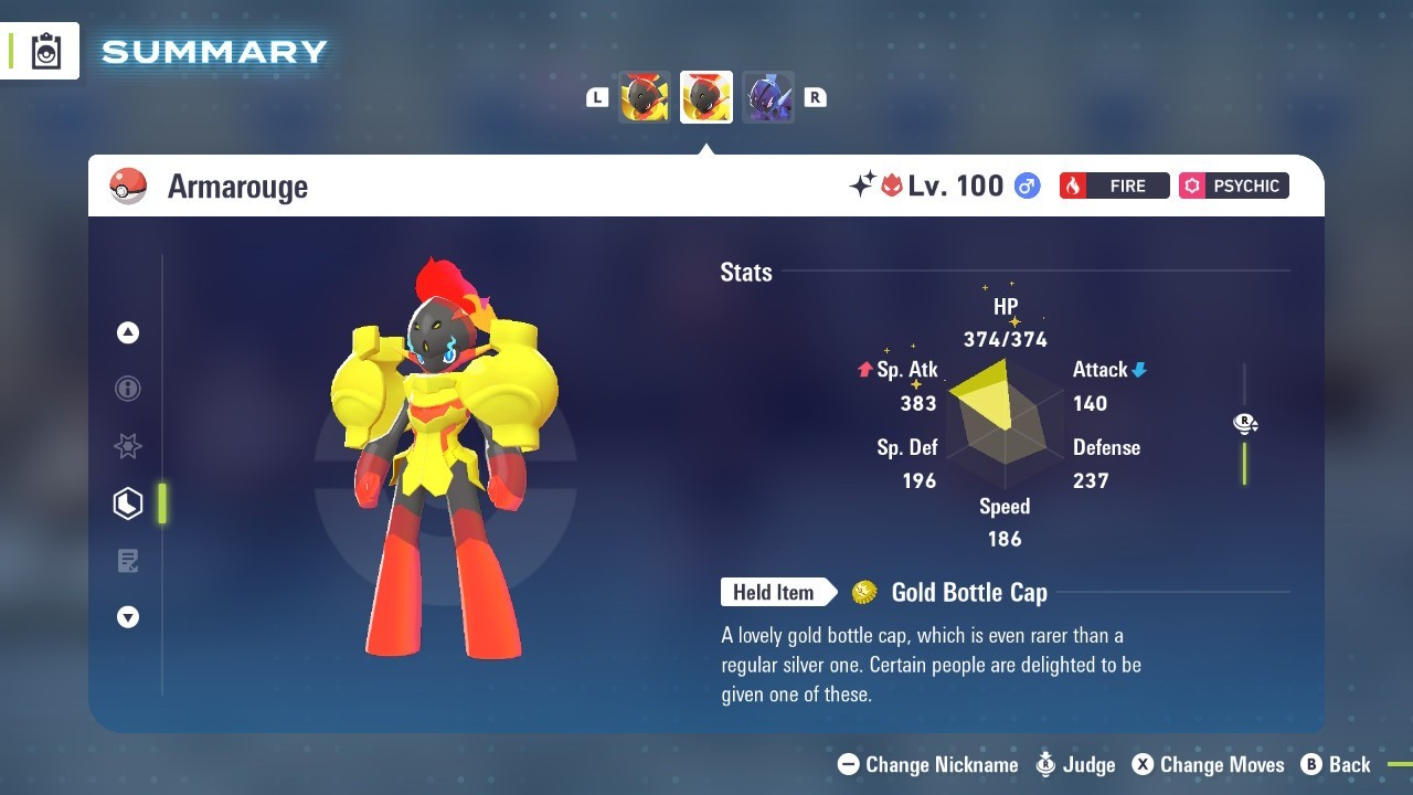 Pokémon Legends: Z-A Shiny Armarouge 6iv ✨Max EV✨ ALPHA